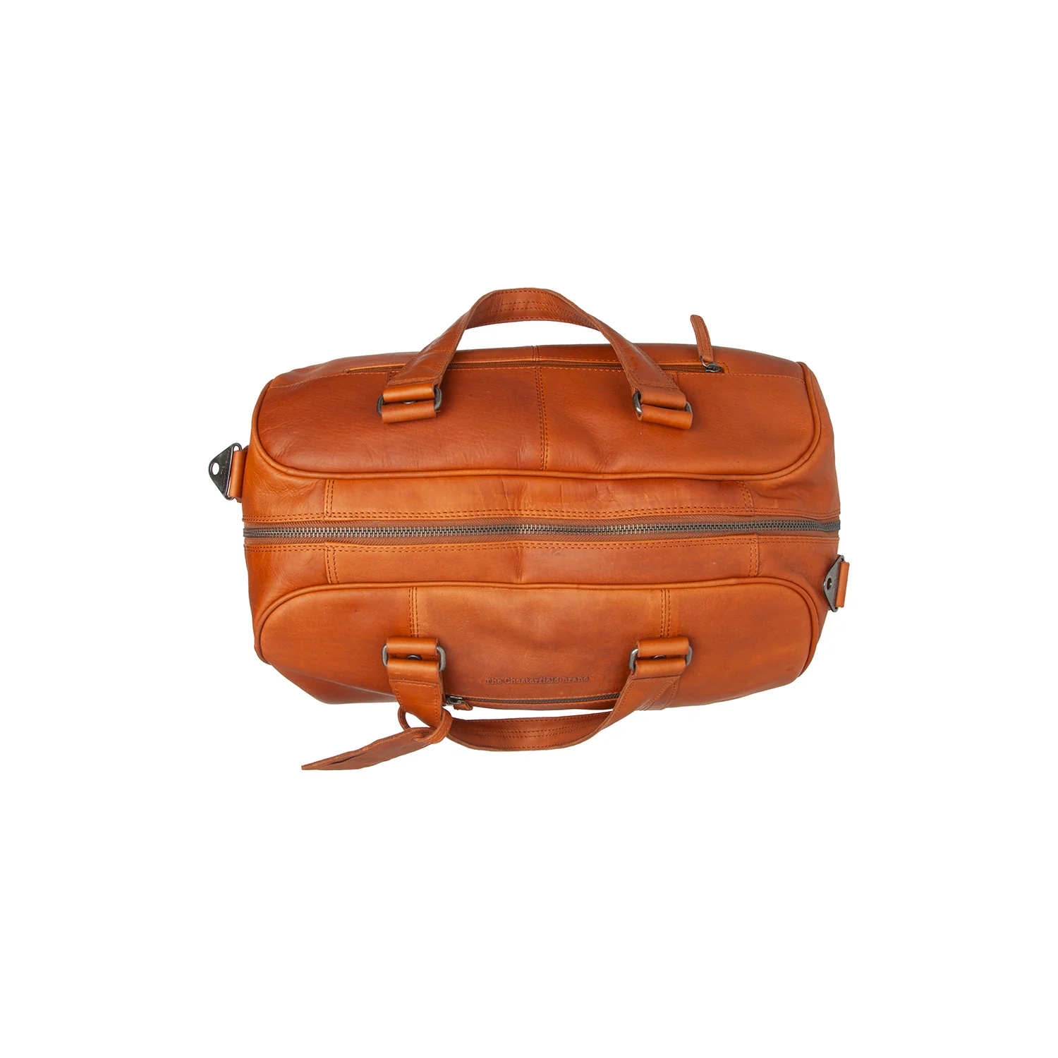Leather Travel Bag Cognac Volenza - Image 4