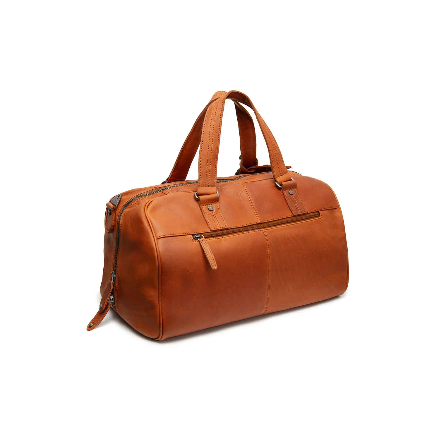 Leather Travel Bag Cognac Volenza - Image 6