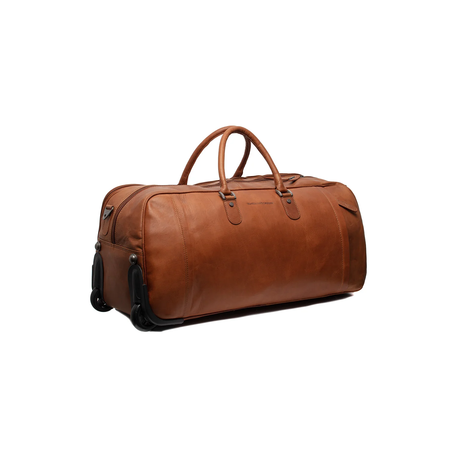 Leather Trolley Travelbag Cognac Jayven - Image 8