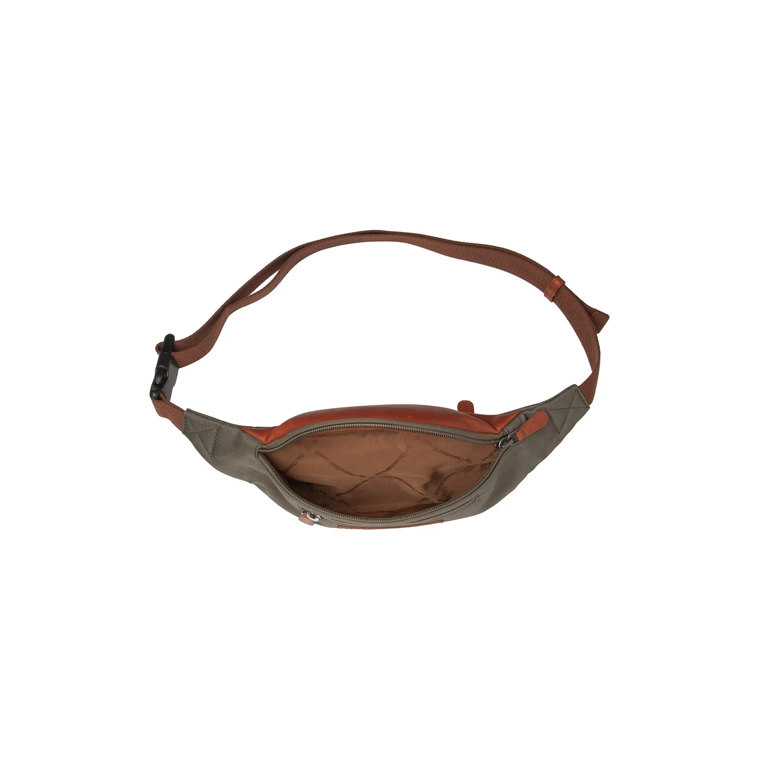 Leather Waist Pack Steel Green Velta - Image 4