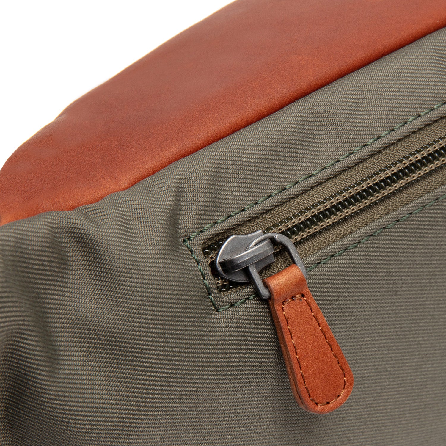 Leather Waist Pack Steel Green Velta - Image 5