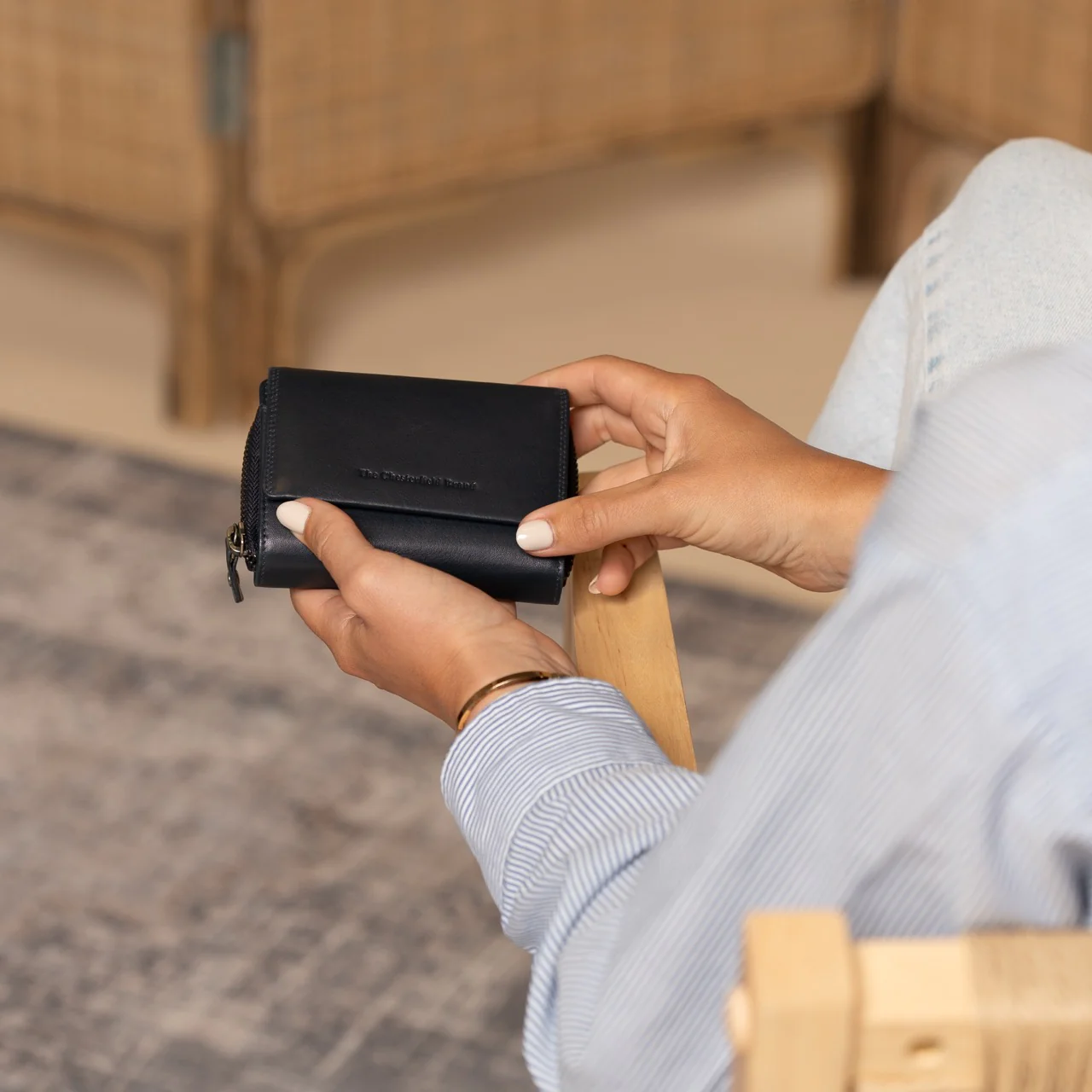 Leather Wallet Black Aldra - Image 2