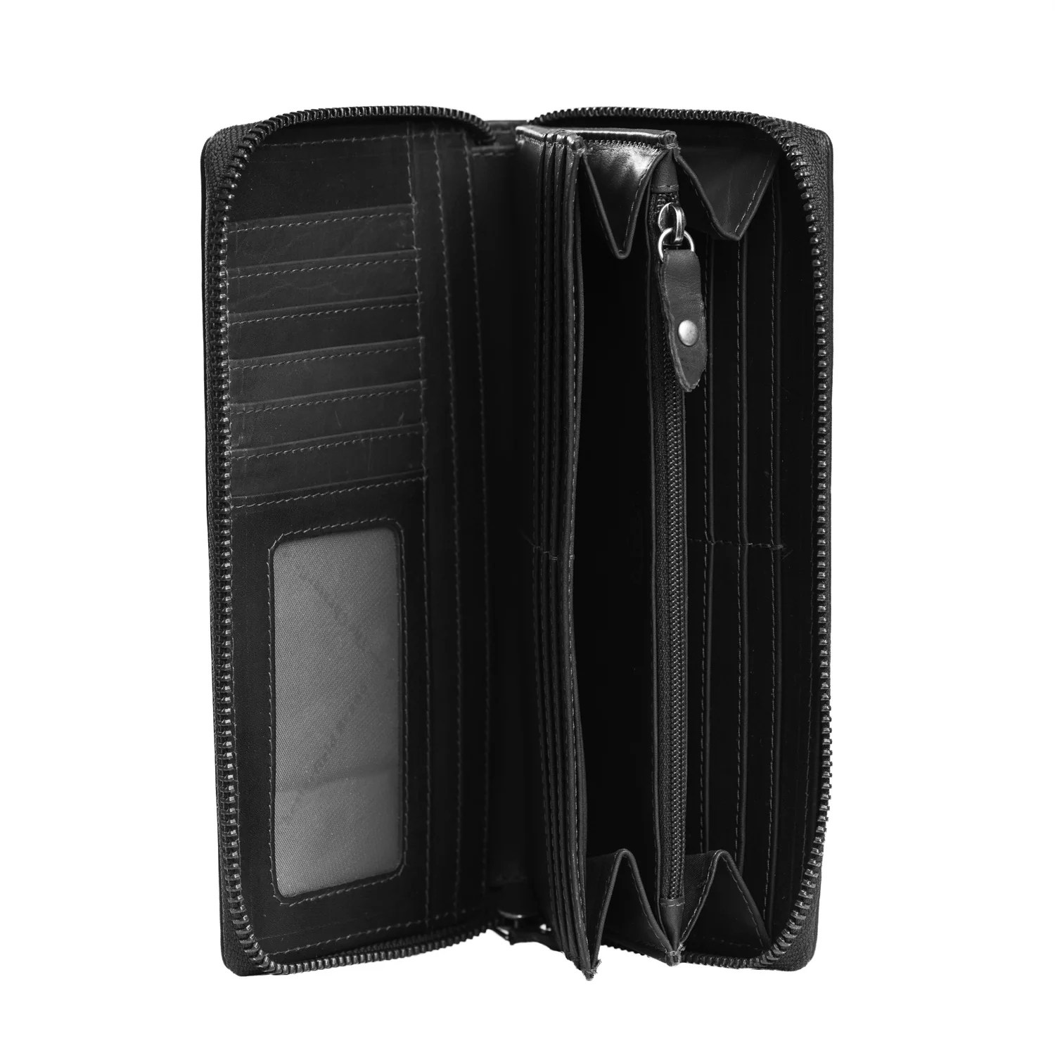 Leather Wallet Black Halle - Image 3