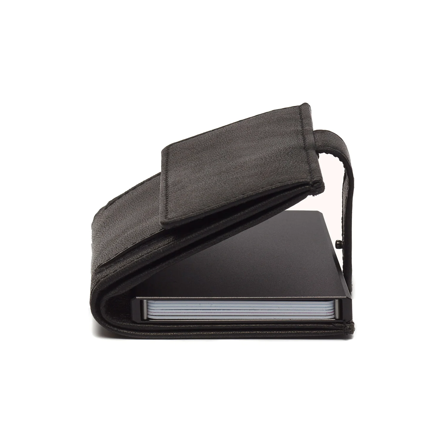 Leather Card Holder Black Hannover - Image 5