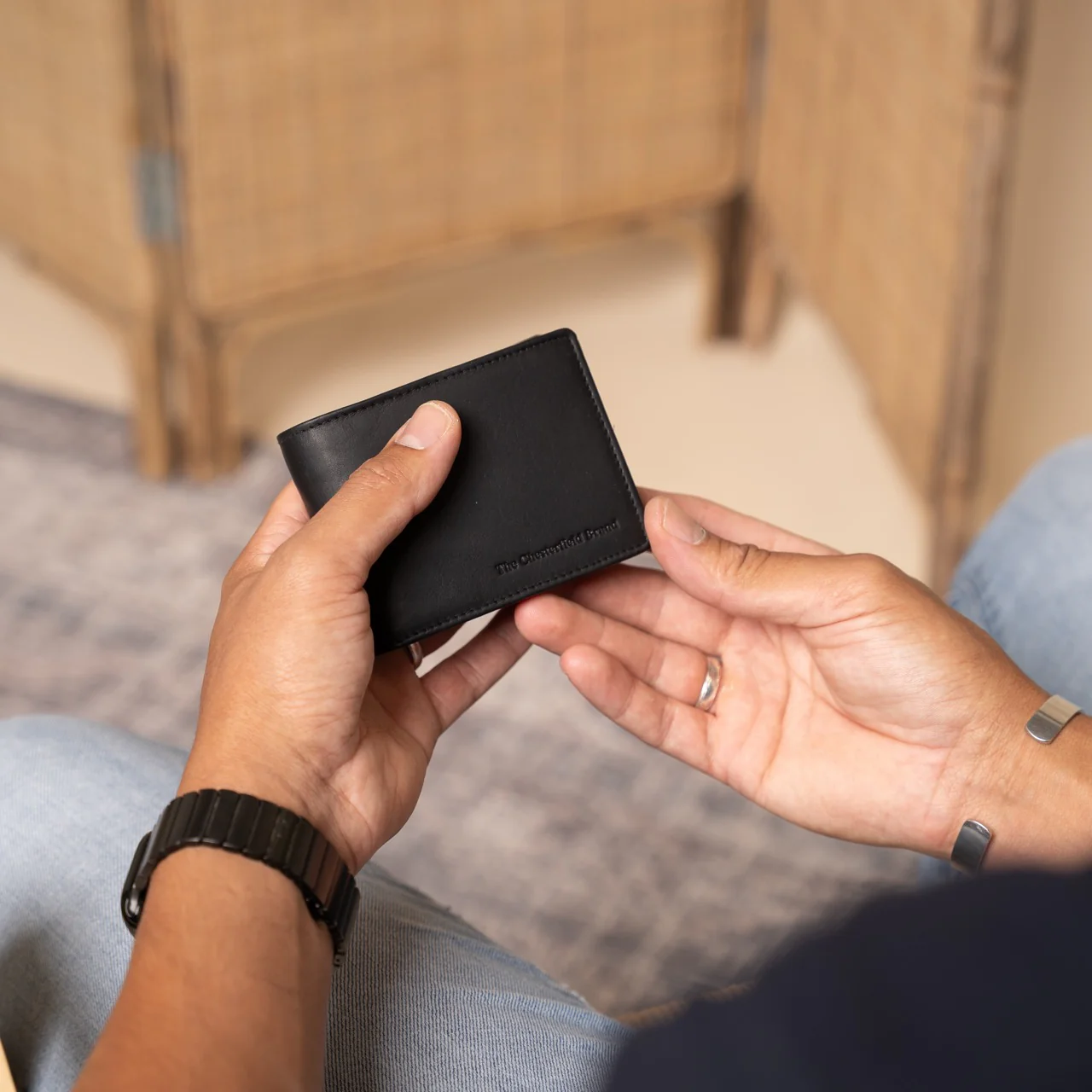 Leather Wallet Black Marvin - Image 2