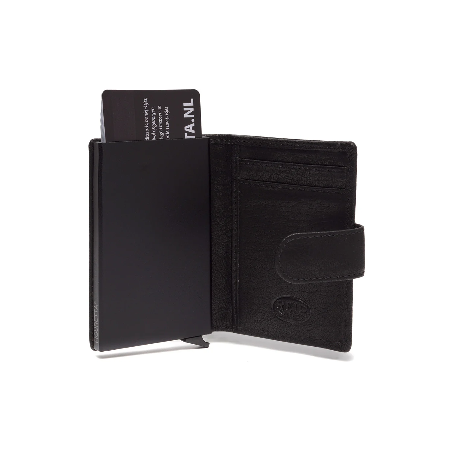 Leather Card Holder Black Prague - Image 5