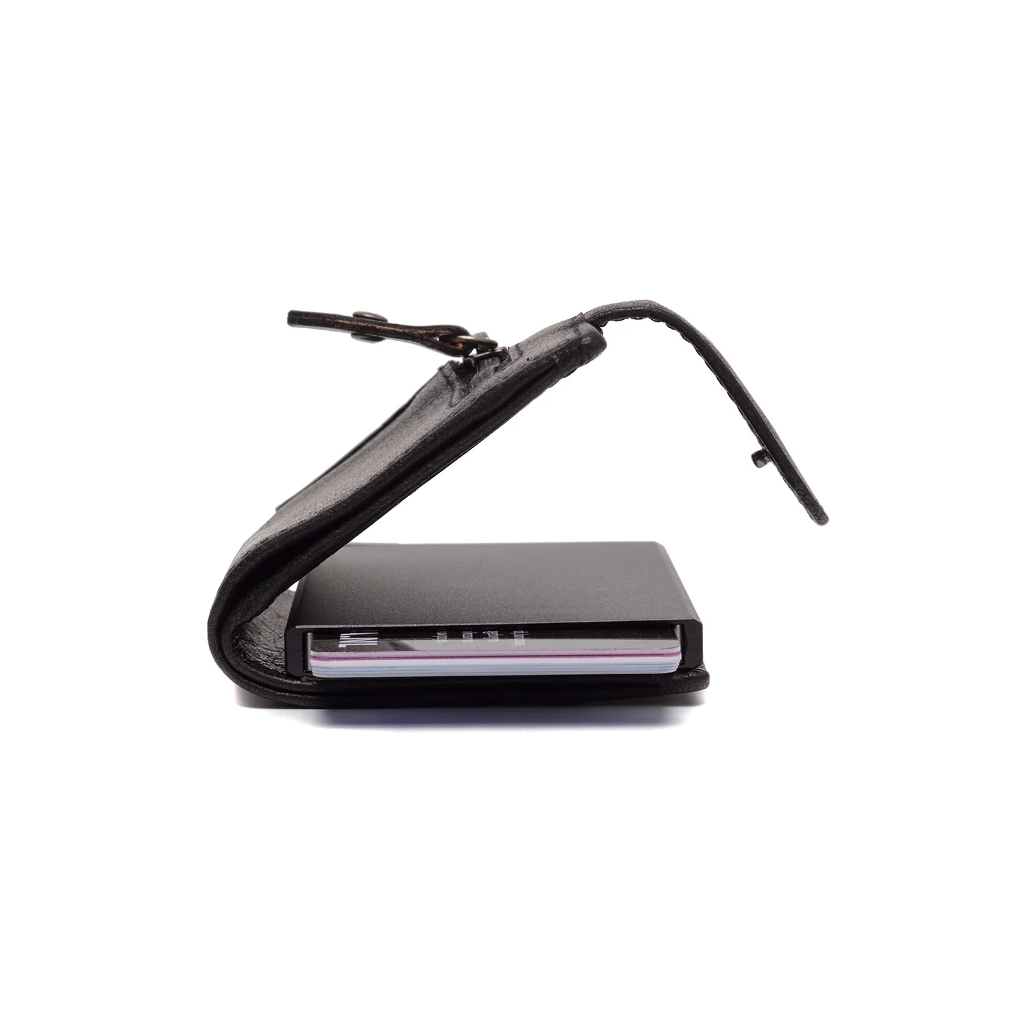 Leather Card Holder Black Prague - Image 6