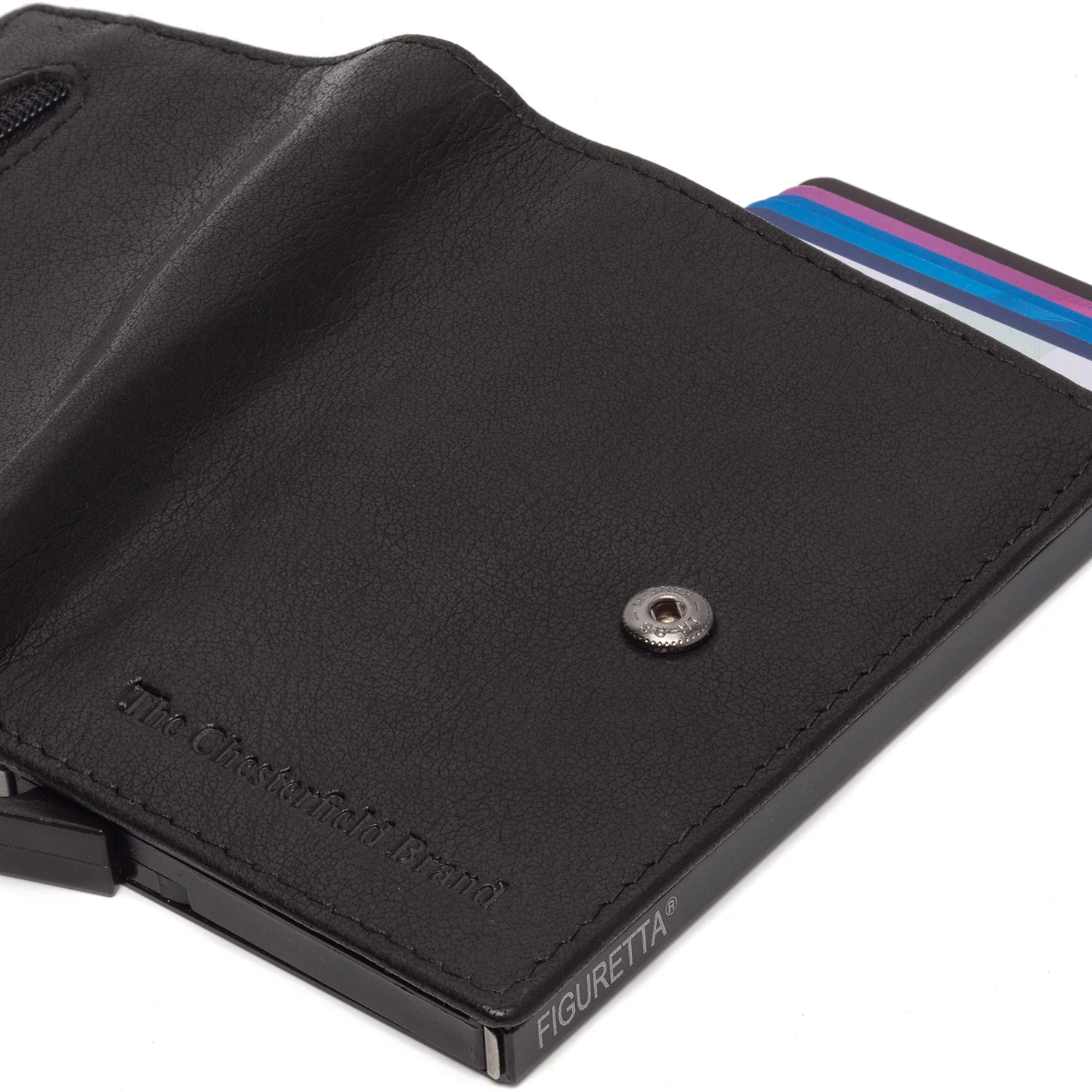 Leather Card Holder Black Prague - Image 7