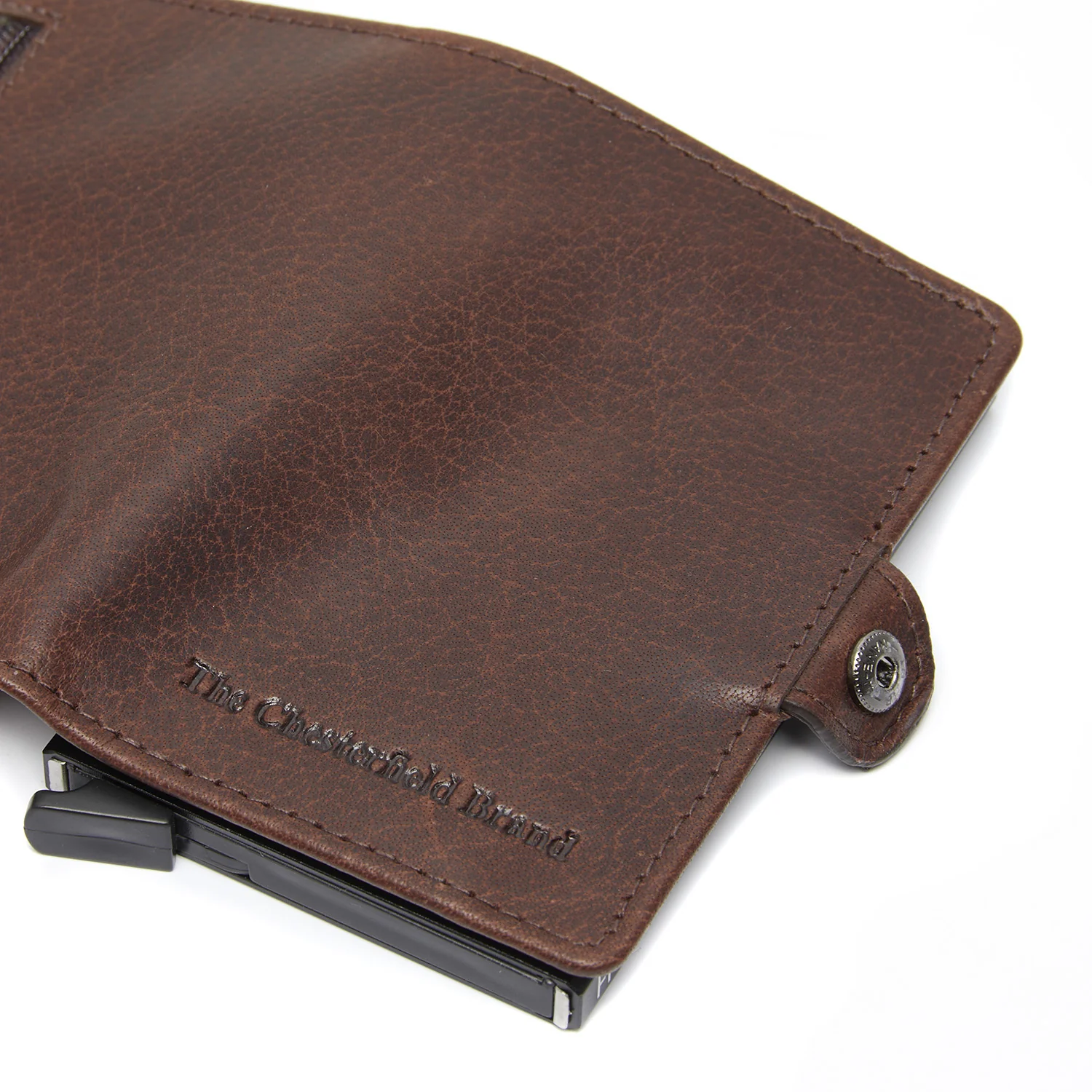 Leather Card Holder Brown Baldwin - Image 5