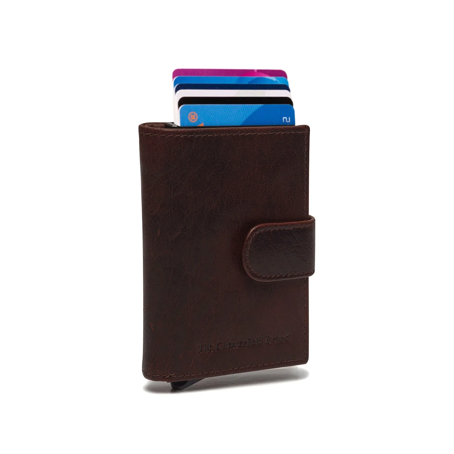 Leather Card Holder Brown Hannover