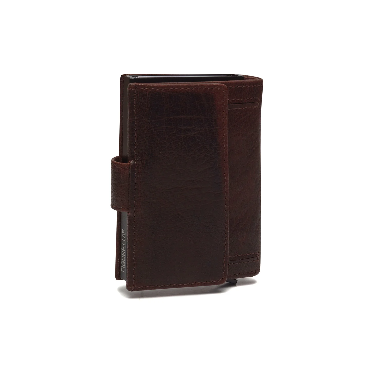 Leather Card Holder Brown Hannover - Image 3