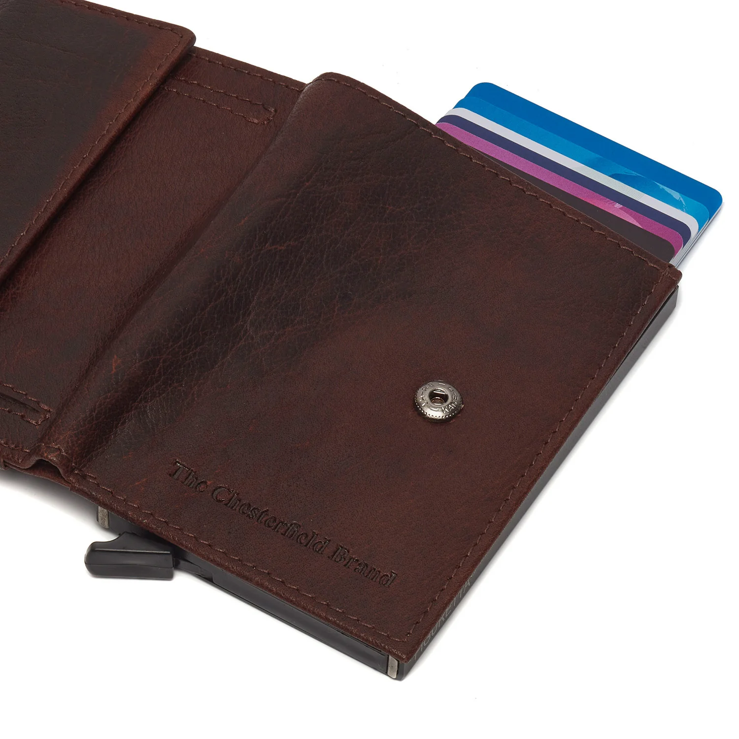 Leather Card Holder Brown Hannover - Image 6