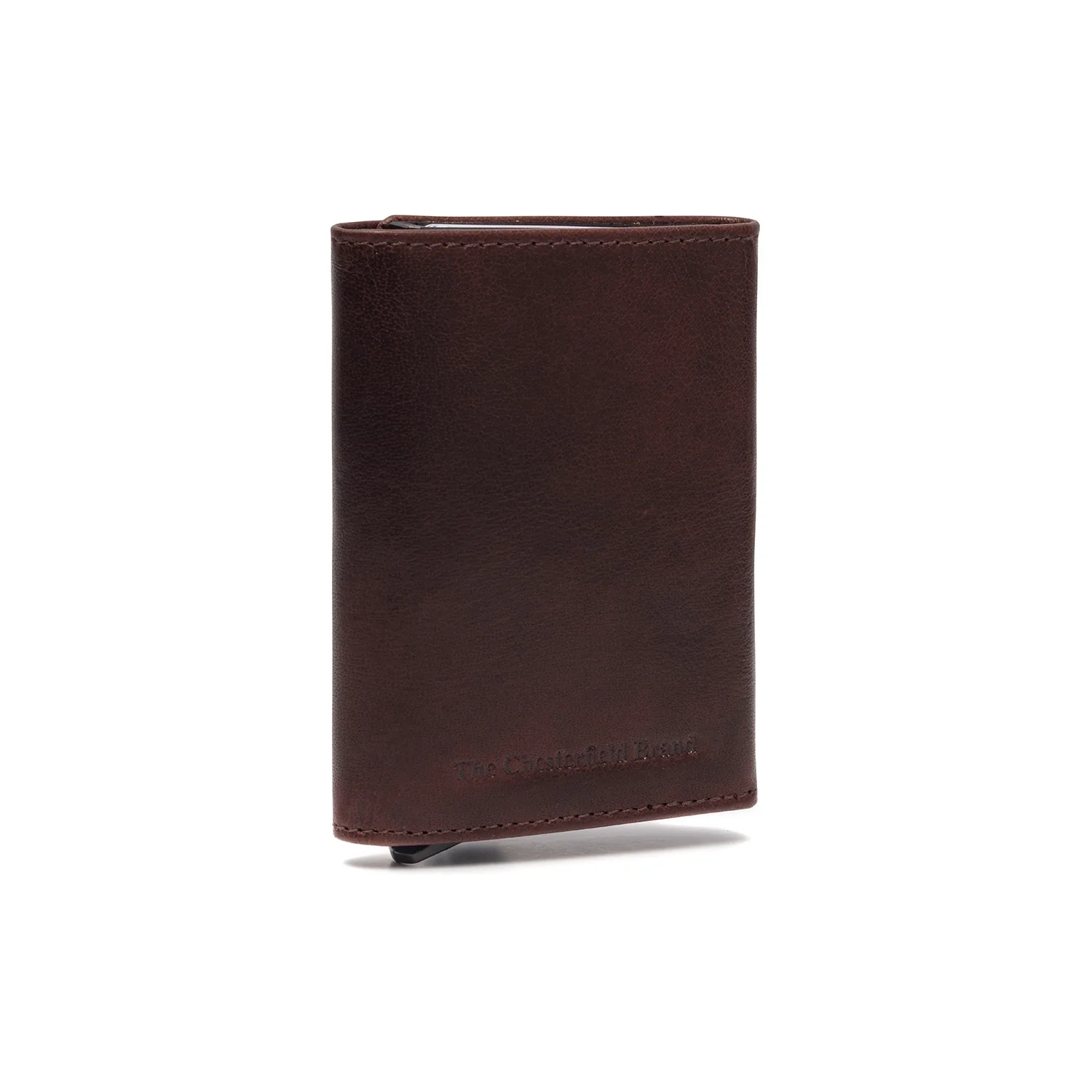 Leather Card Holder Brown Paris - Image 8