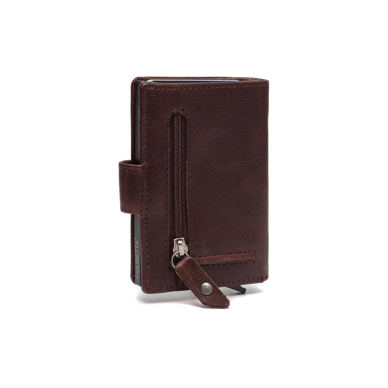 Leather Card Holder Brown Prague - Image 4