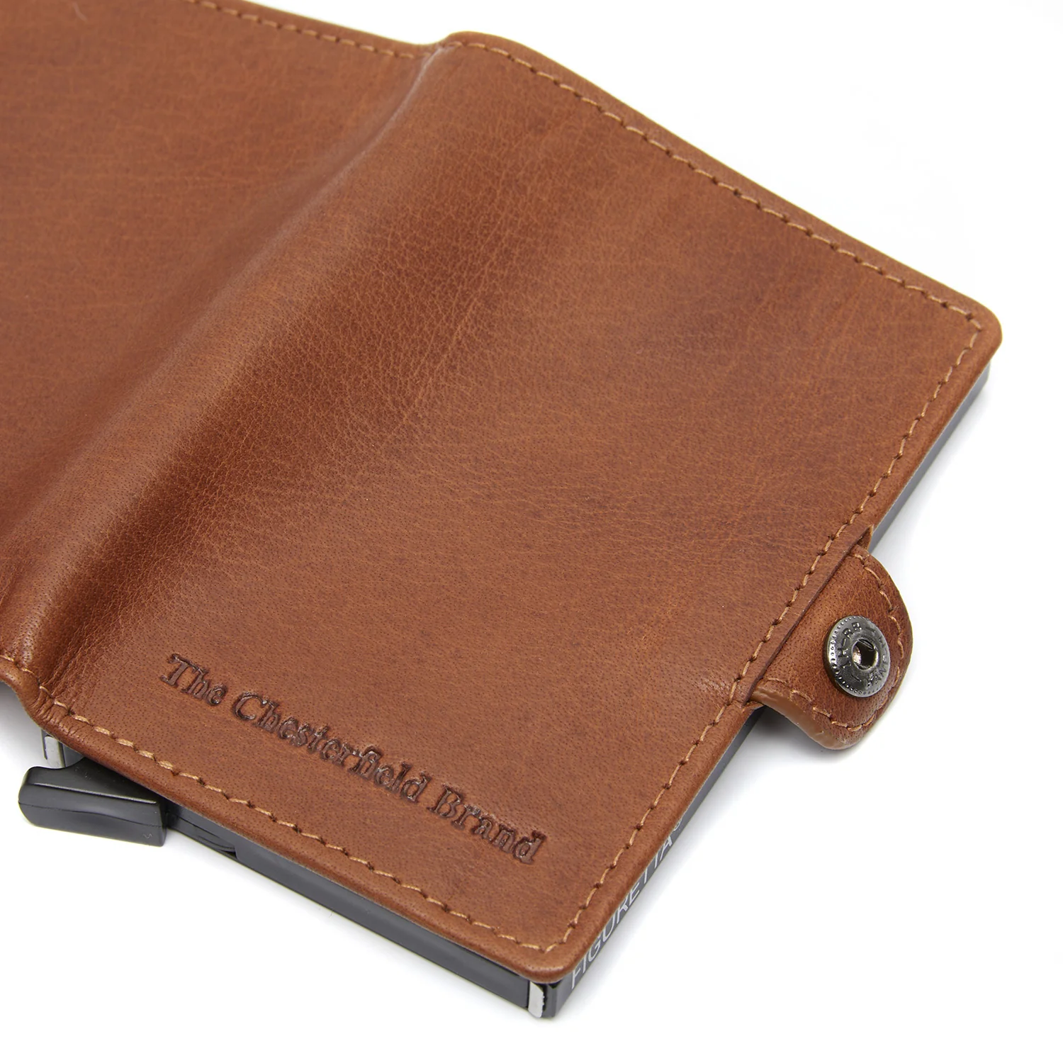 Leather Card Holder Cognac Albury - Image 5