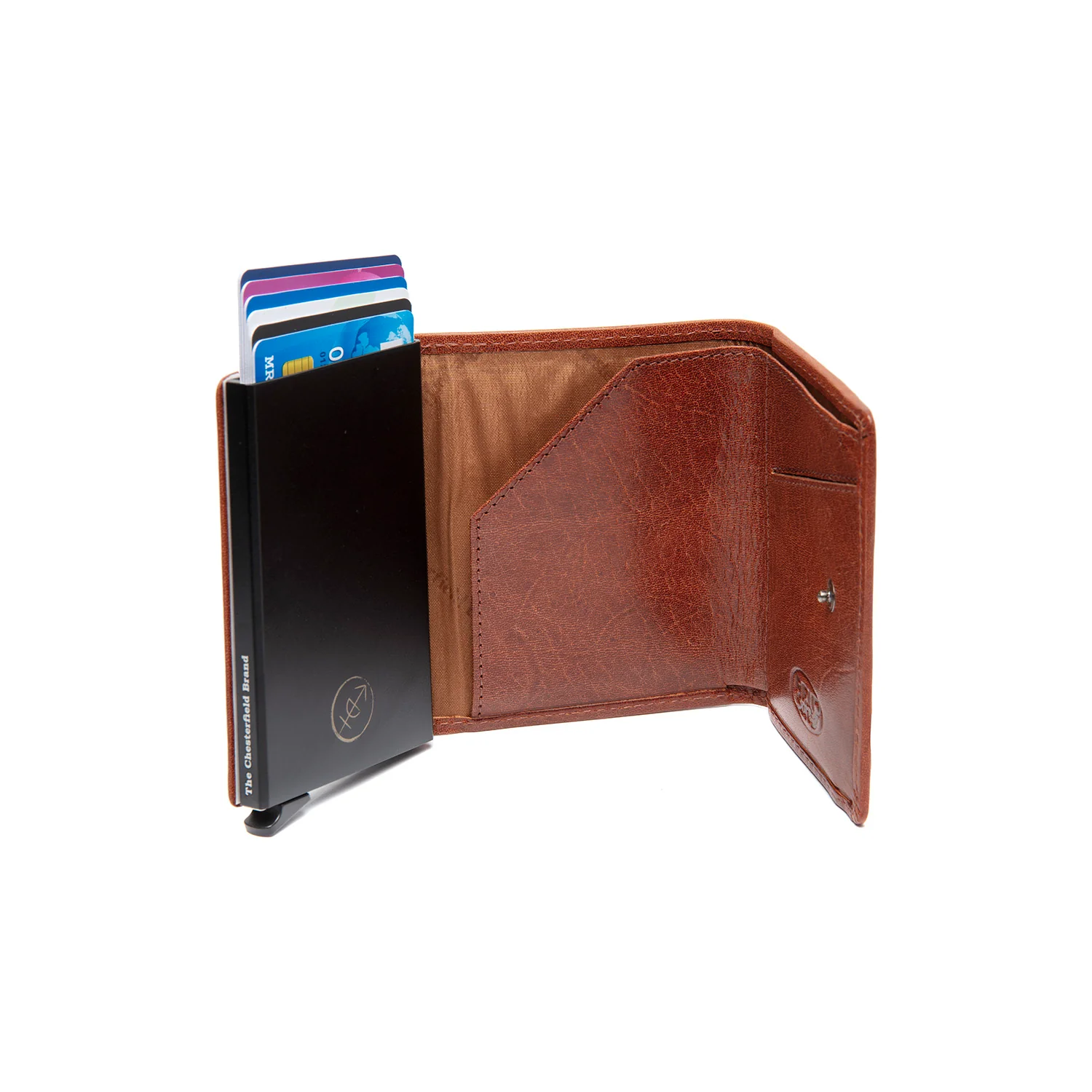Leather Card Holder Cognac Gabriela - Image 5