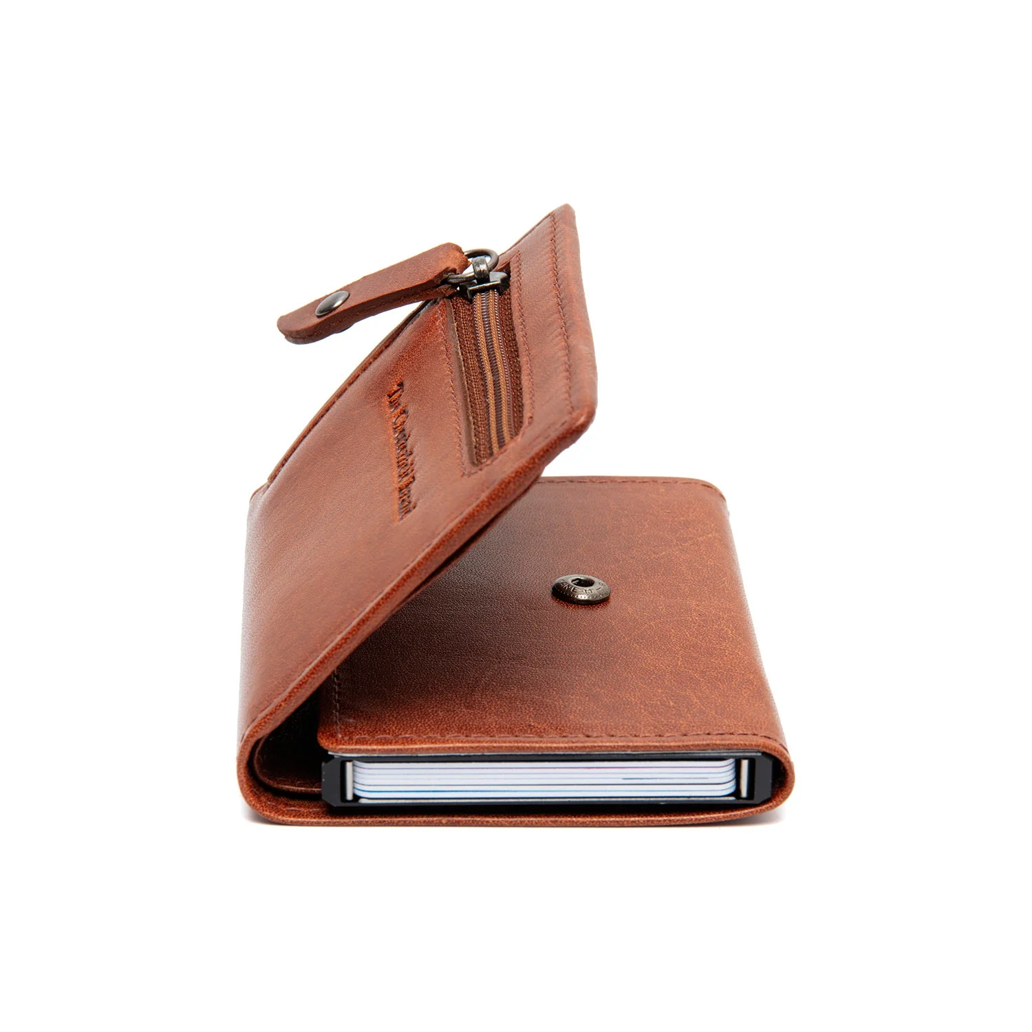 Leather Card Holder Cognac Gabriela - Image 6