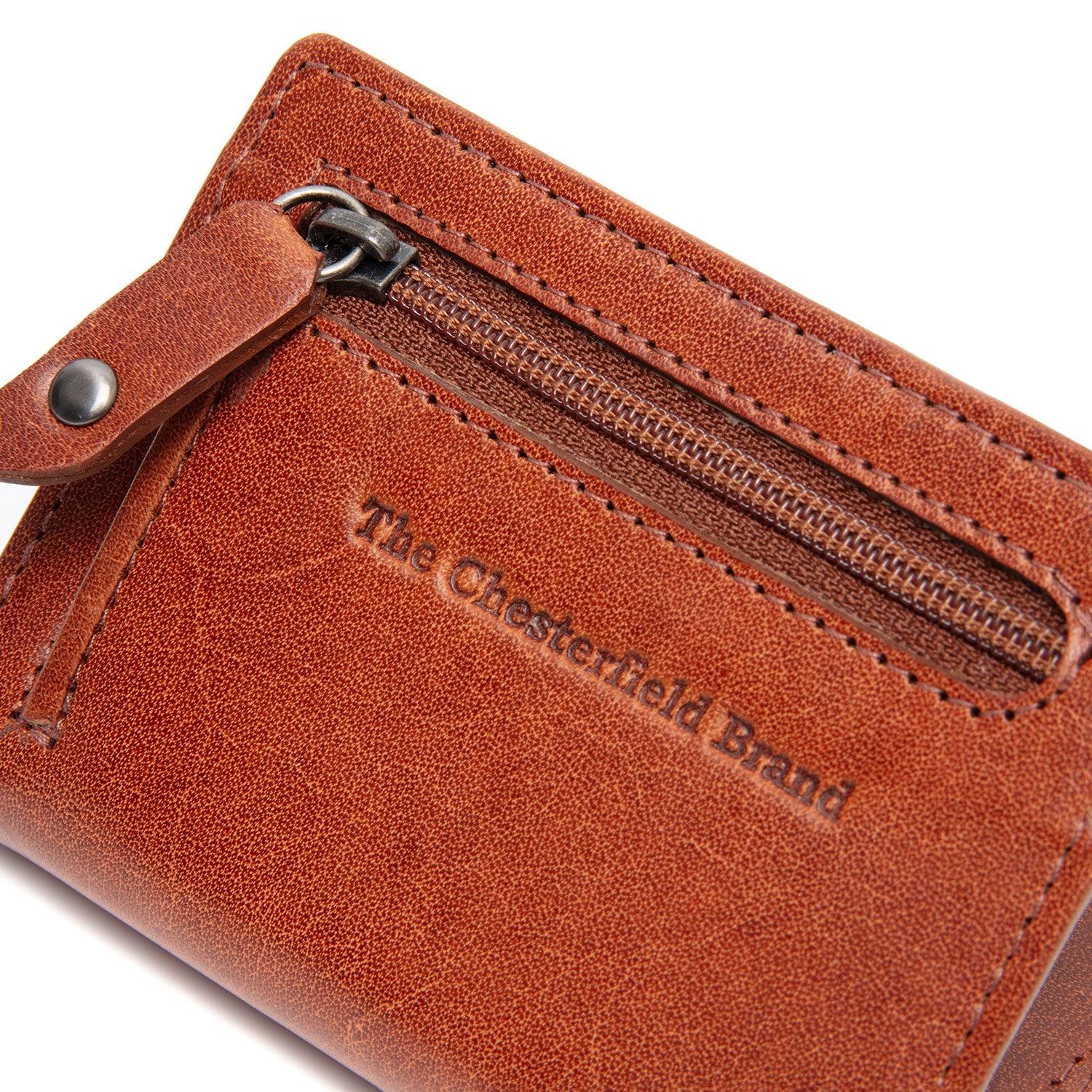 Leather Card Holder Cognac Gabriela - Image 7