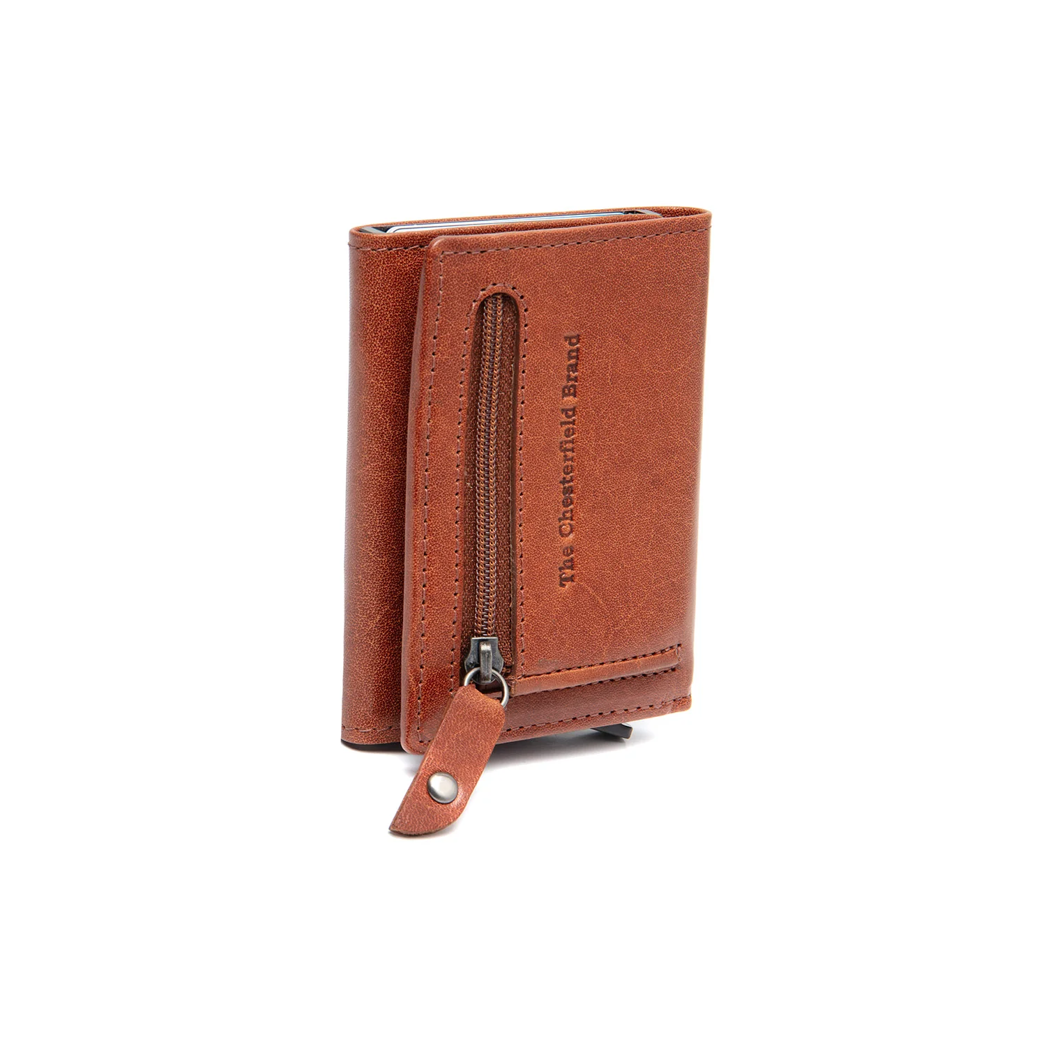 Leather Card Holder Cognac Gabriela - Image 8
