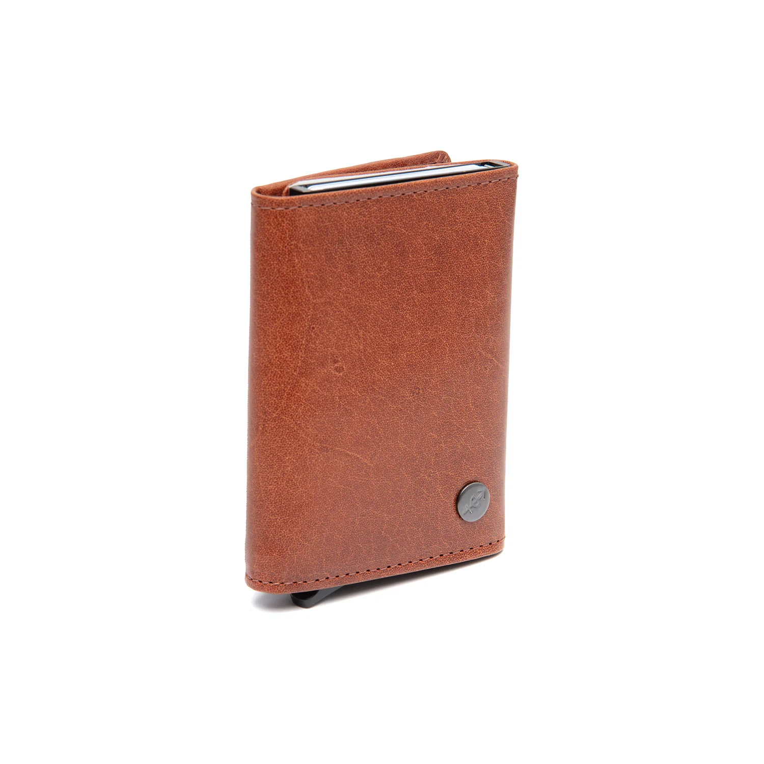 Leather Card Holder Cognac Gabriela - Image 9