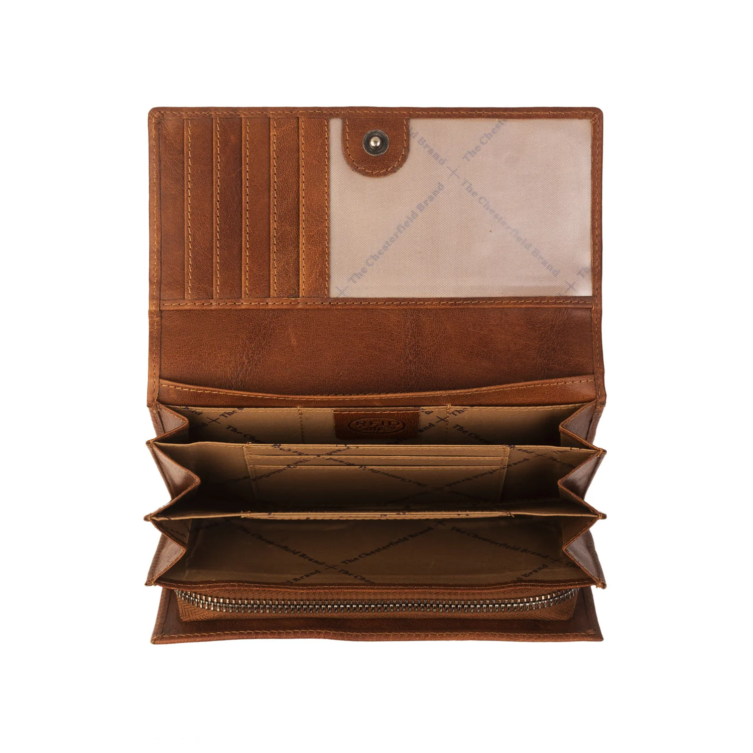 Leather Wallet Cognac Hampton - Image 3