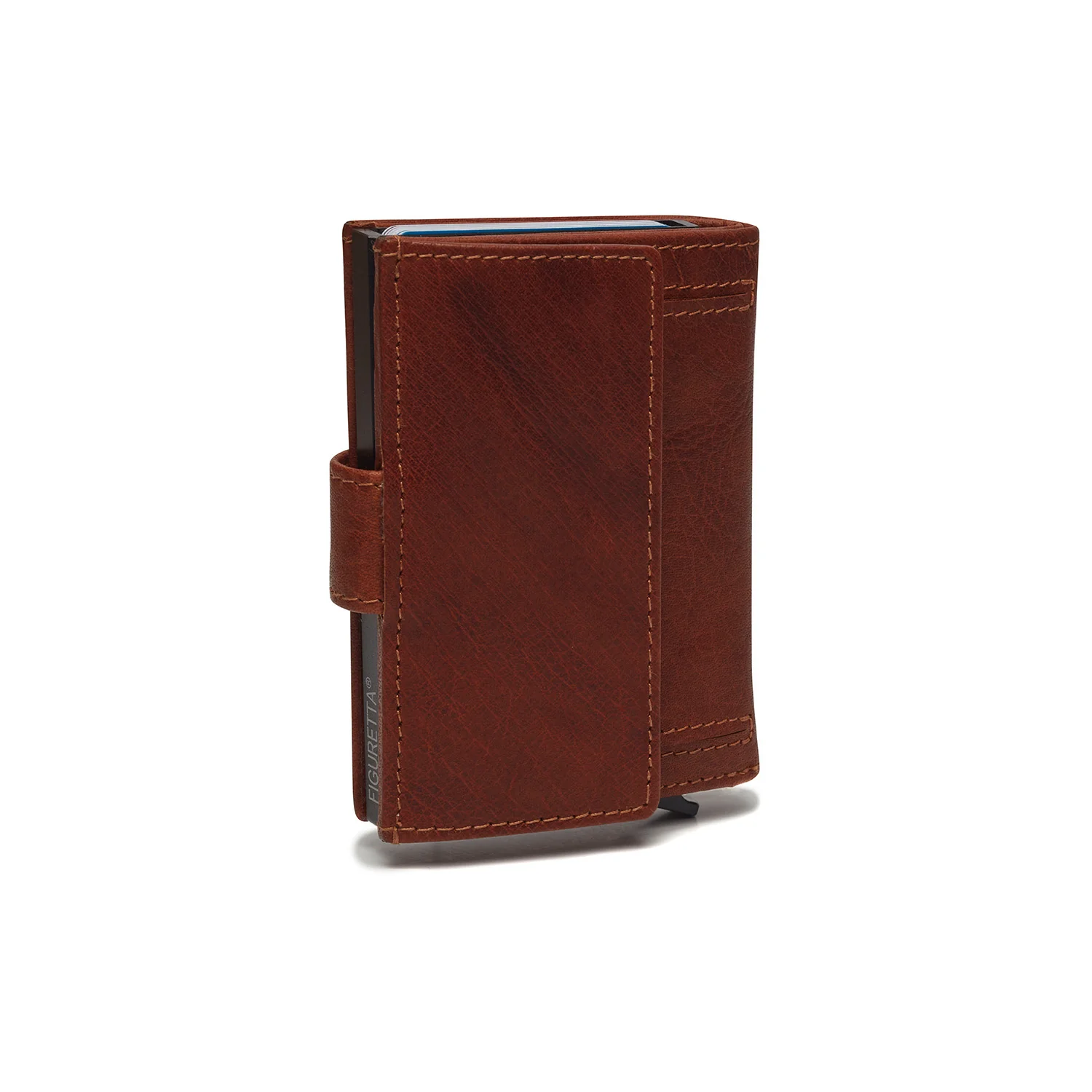 Leather Card Holder Cognac Hannover - Image 3