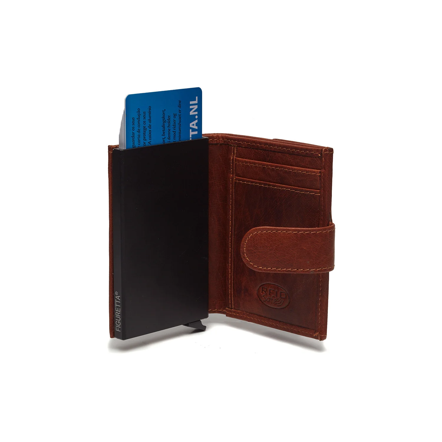 Leather Card Holder Cognac Hannover - Image 4
