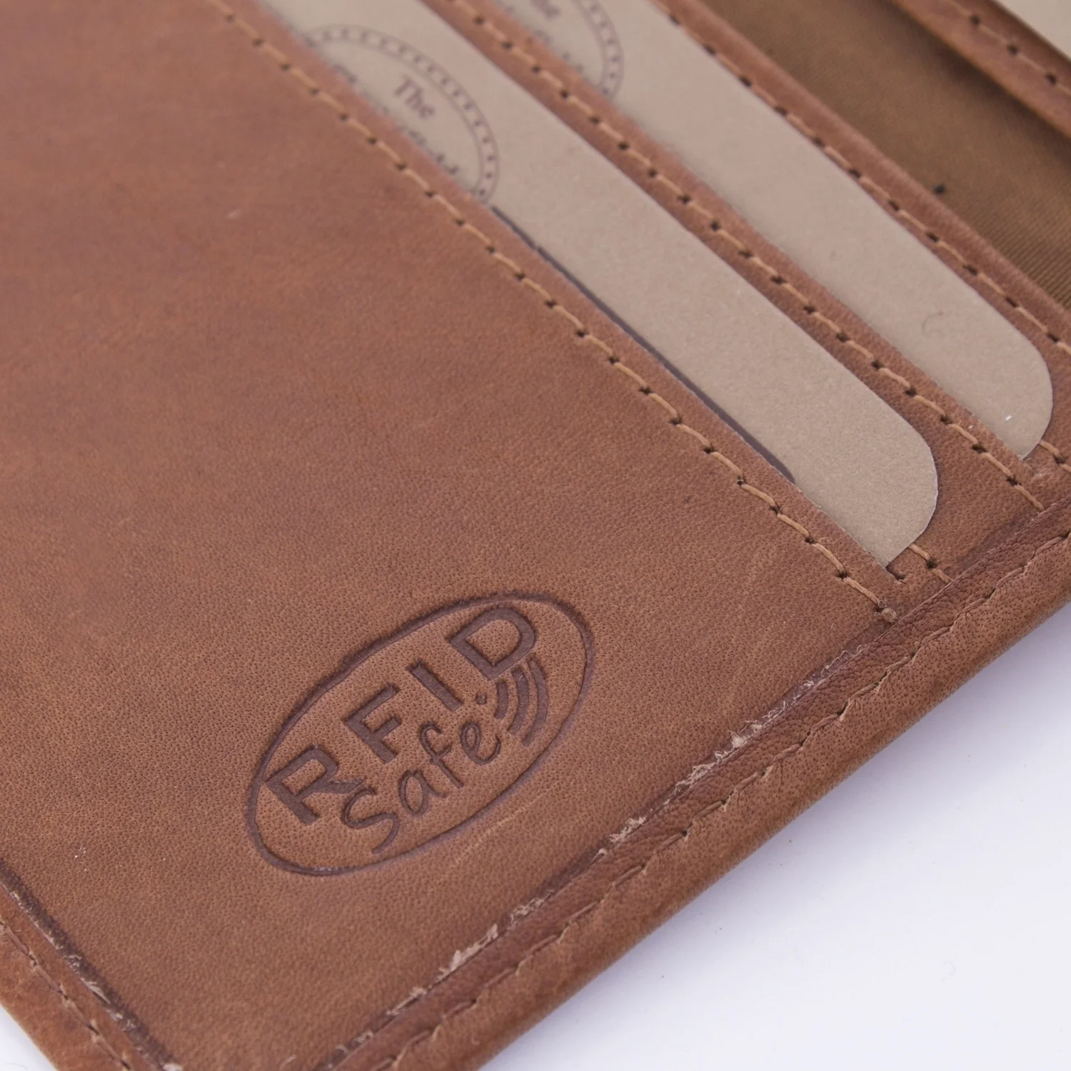 Leather Wallet Cognac Hereford - Image 4