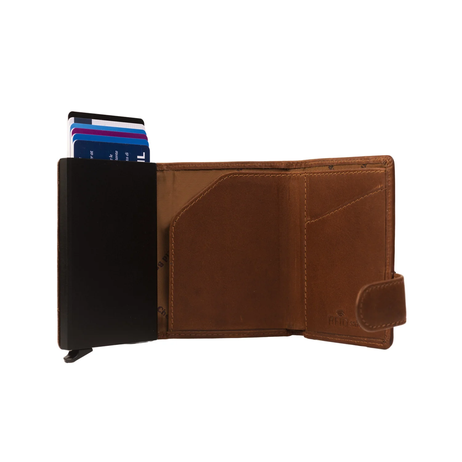 Leather Card Holder Cognac Leicester - Image 5