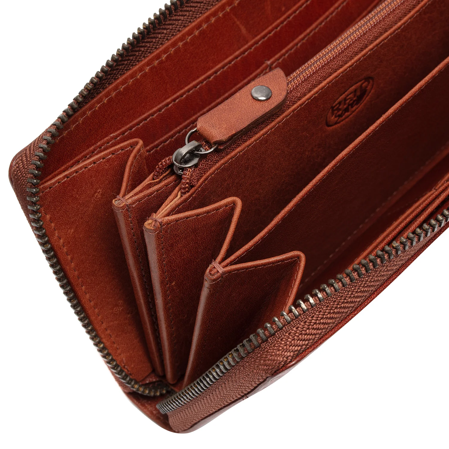 Leather Wallet Cognac Livorno - Image 3