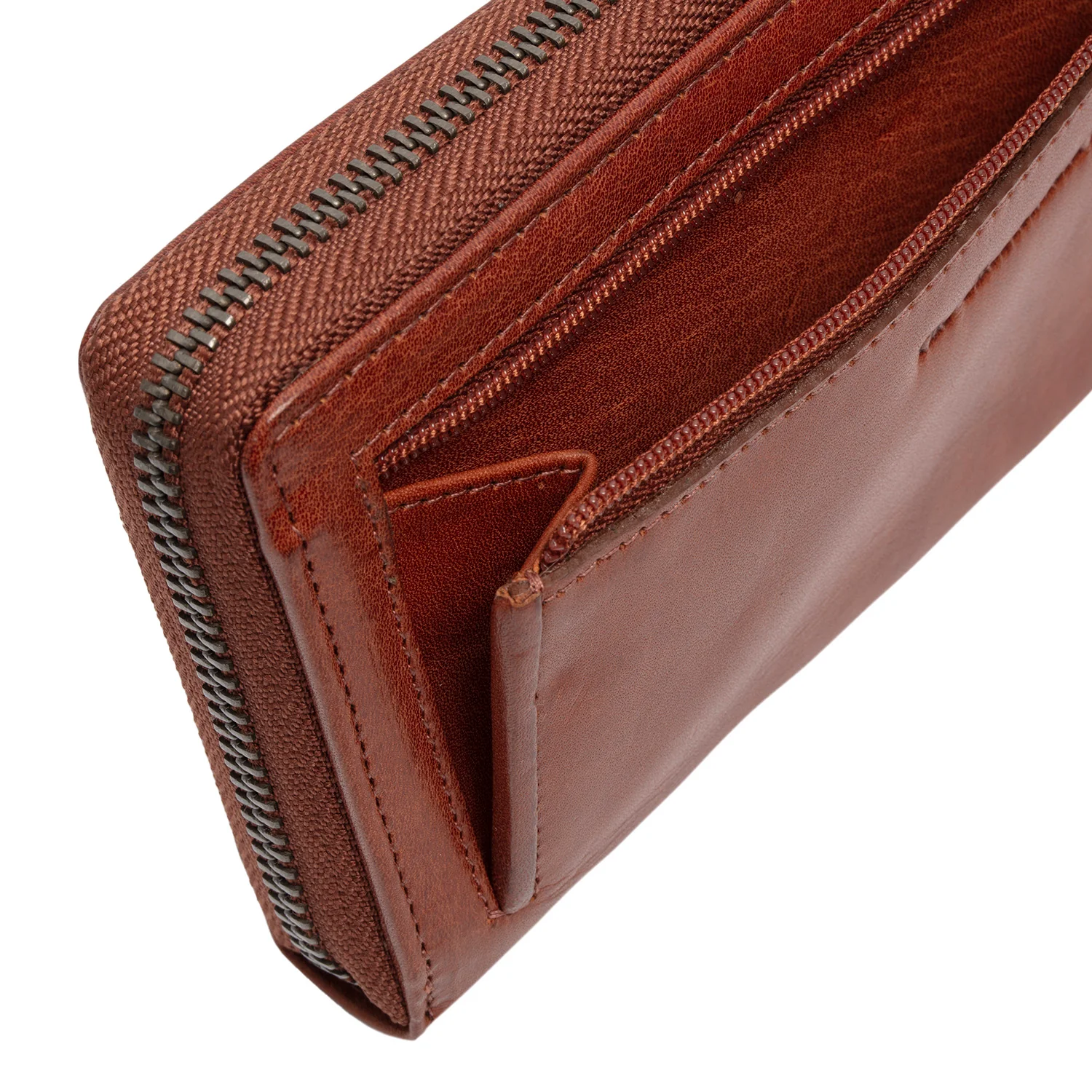 Leather Wallet Cognac Livorno - Image 6