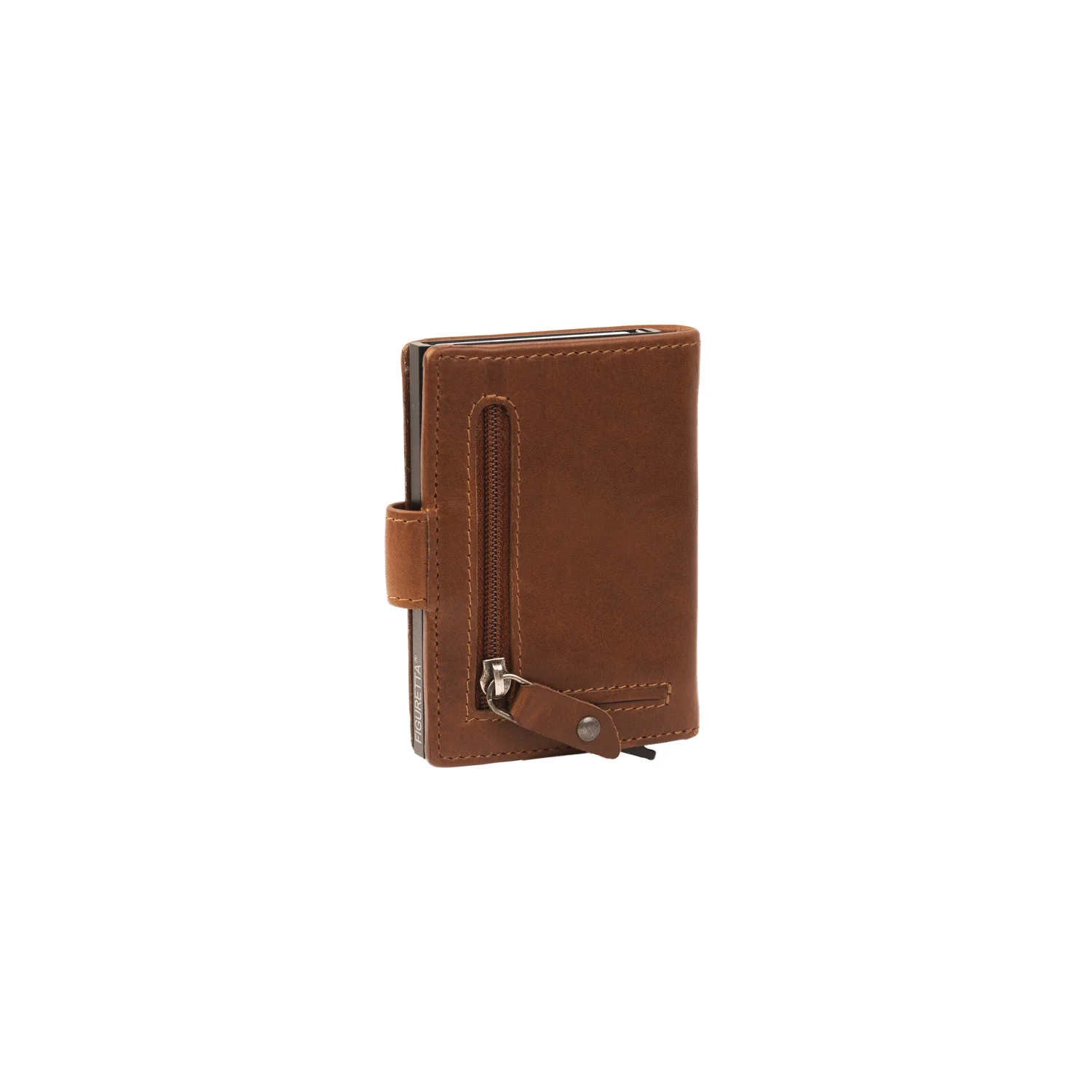 Leather Card Holder Cognac Loughton - Image 3