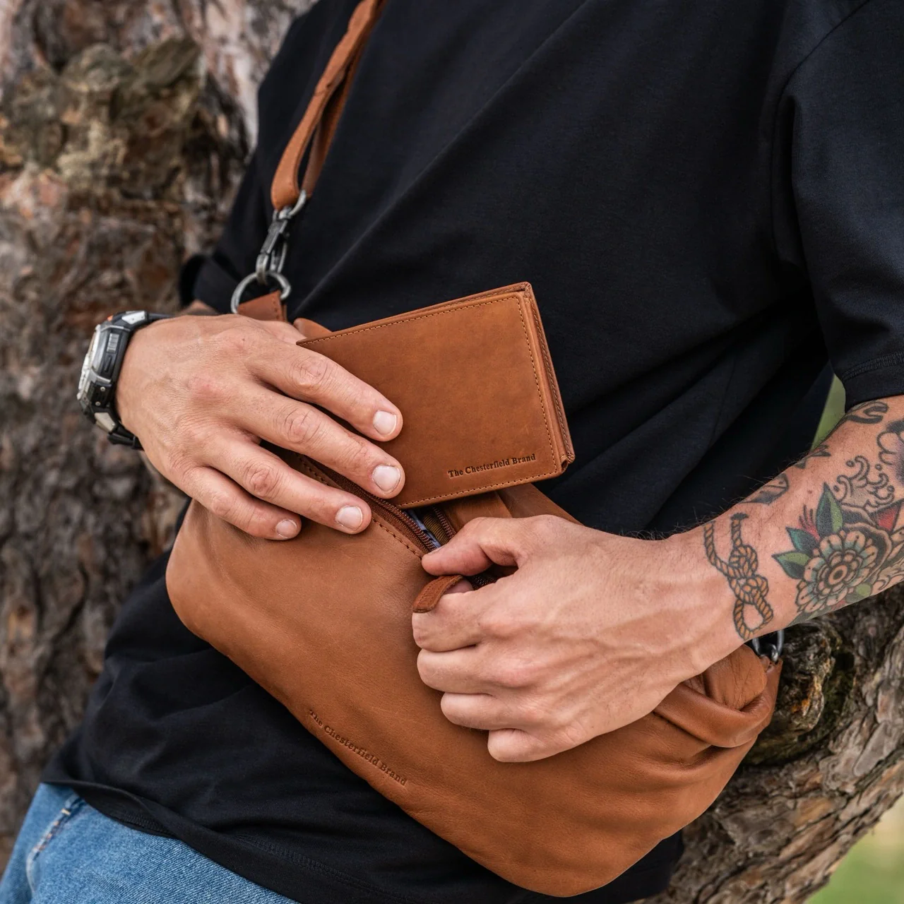 Leather Wallet Cognac Marion - Image 2