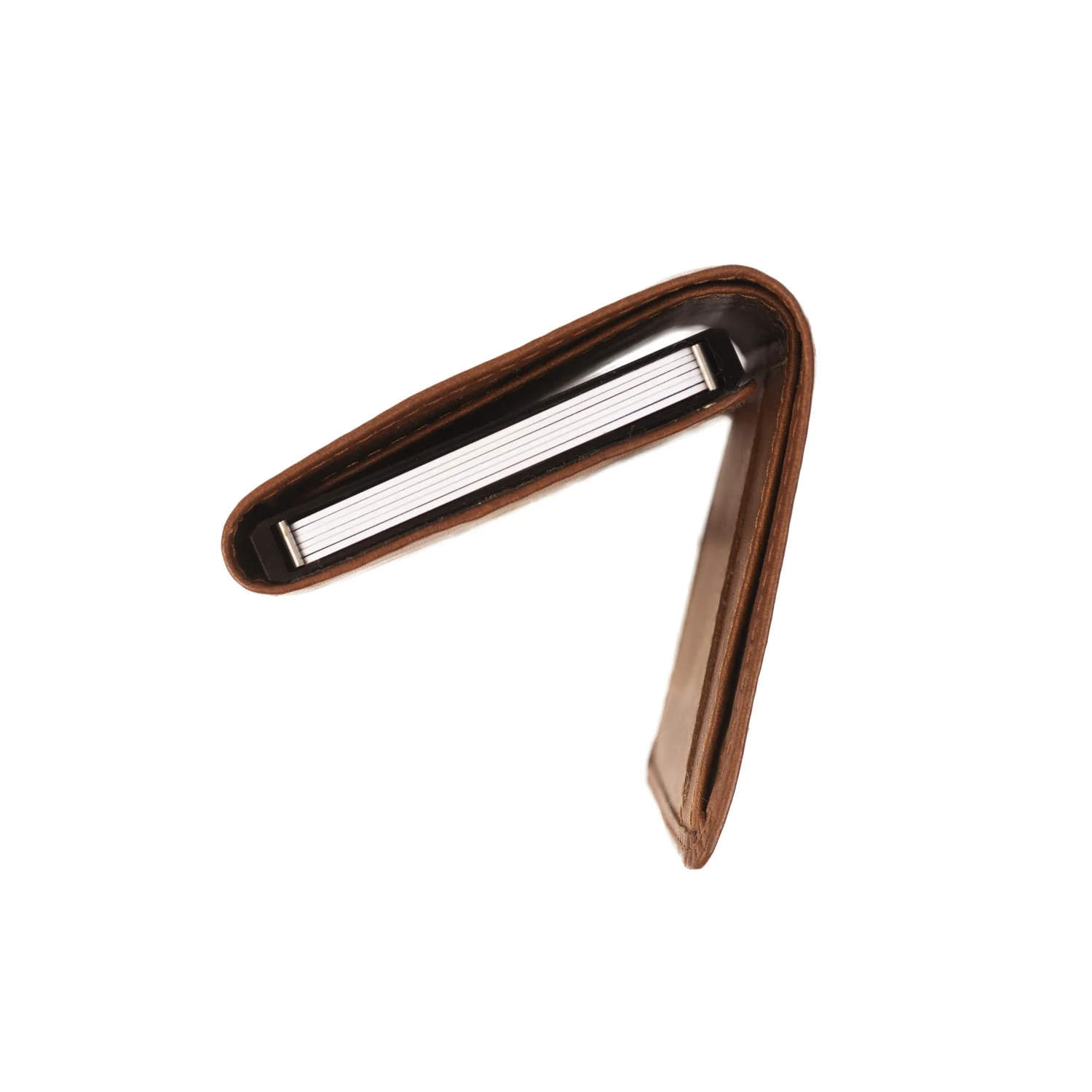 Leather Card Holder Cognac Palma - Image 6
