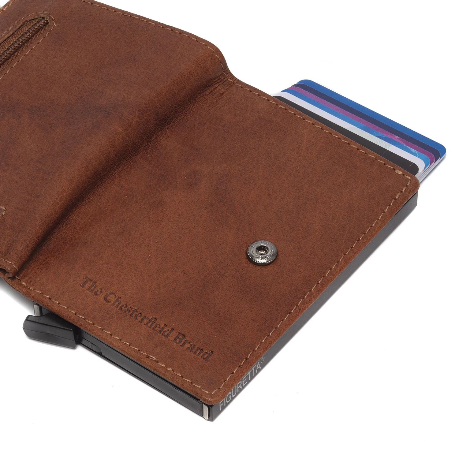 Leather Card Holder Cognac Prague - Image 6