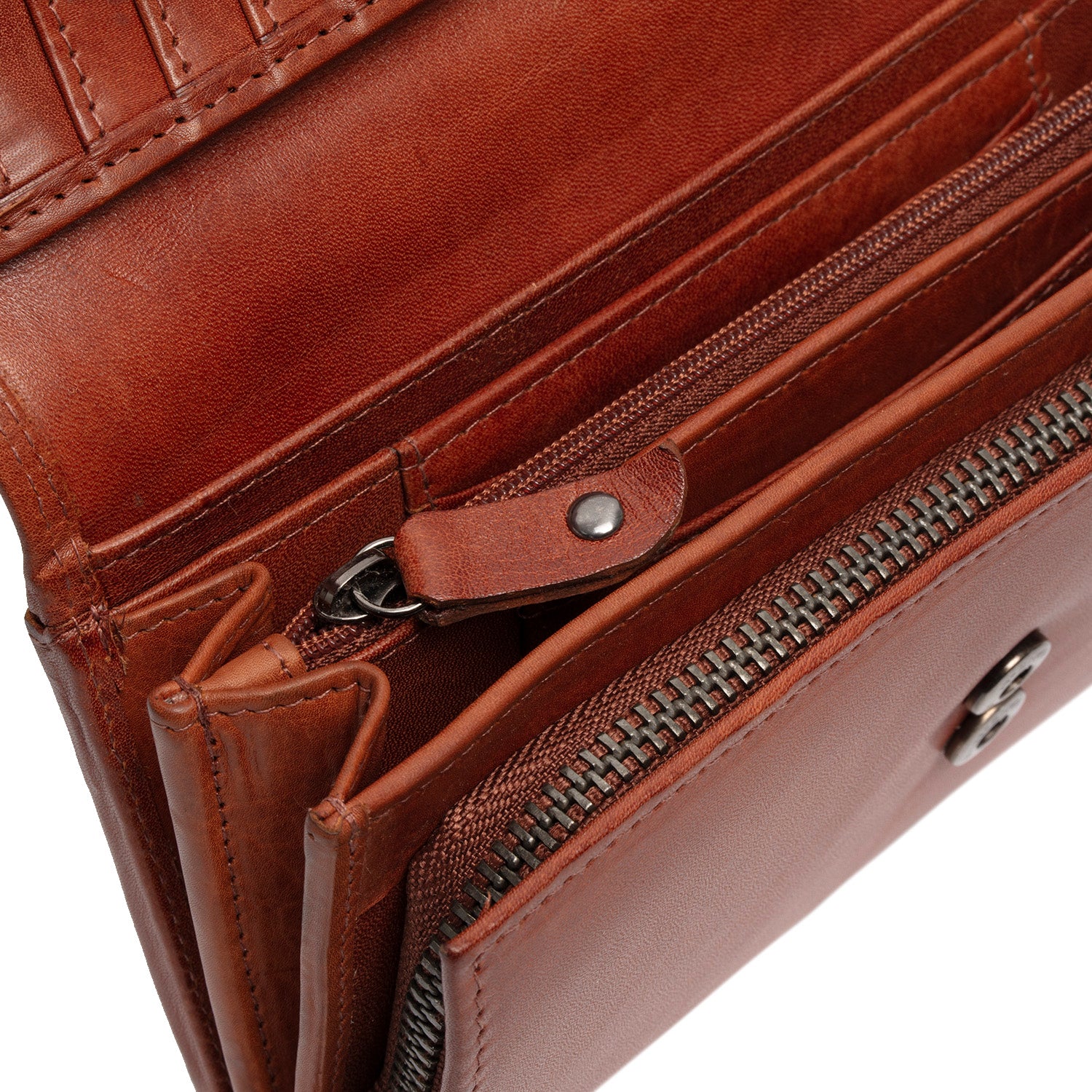Leather Wallet Cognac Rivalto - Image 4