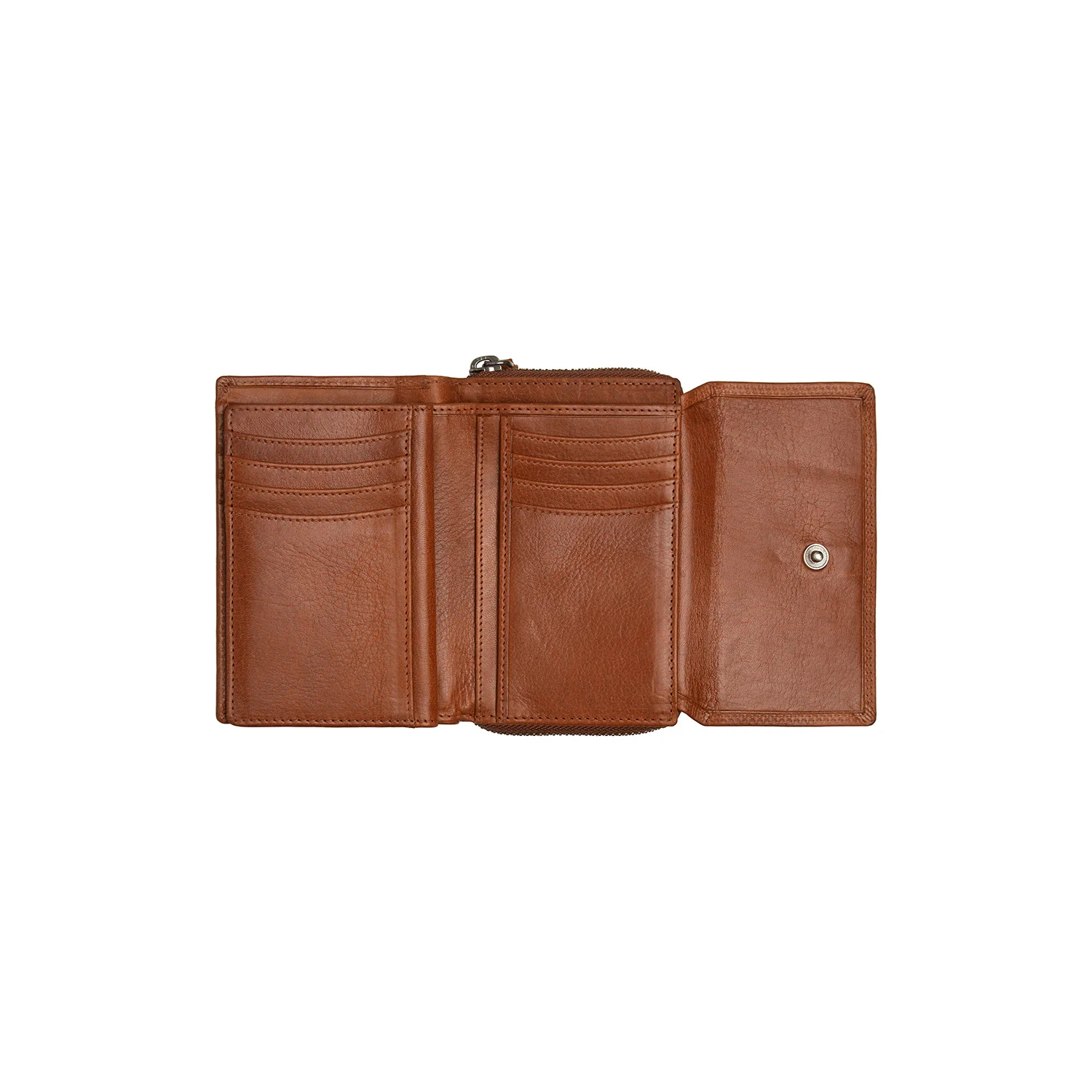 Leather Wallet Cognac Salviano - Image 3