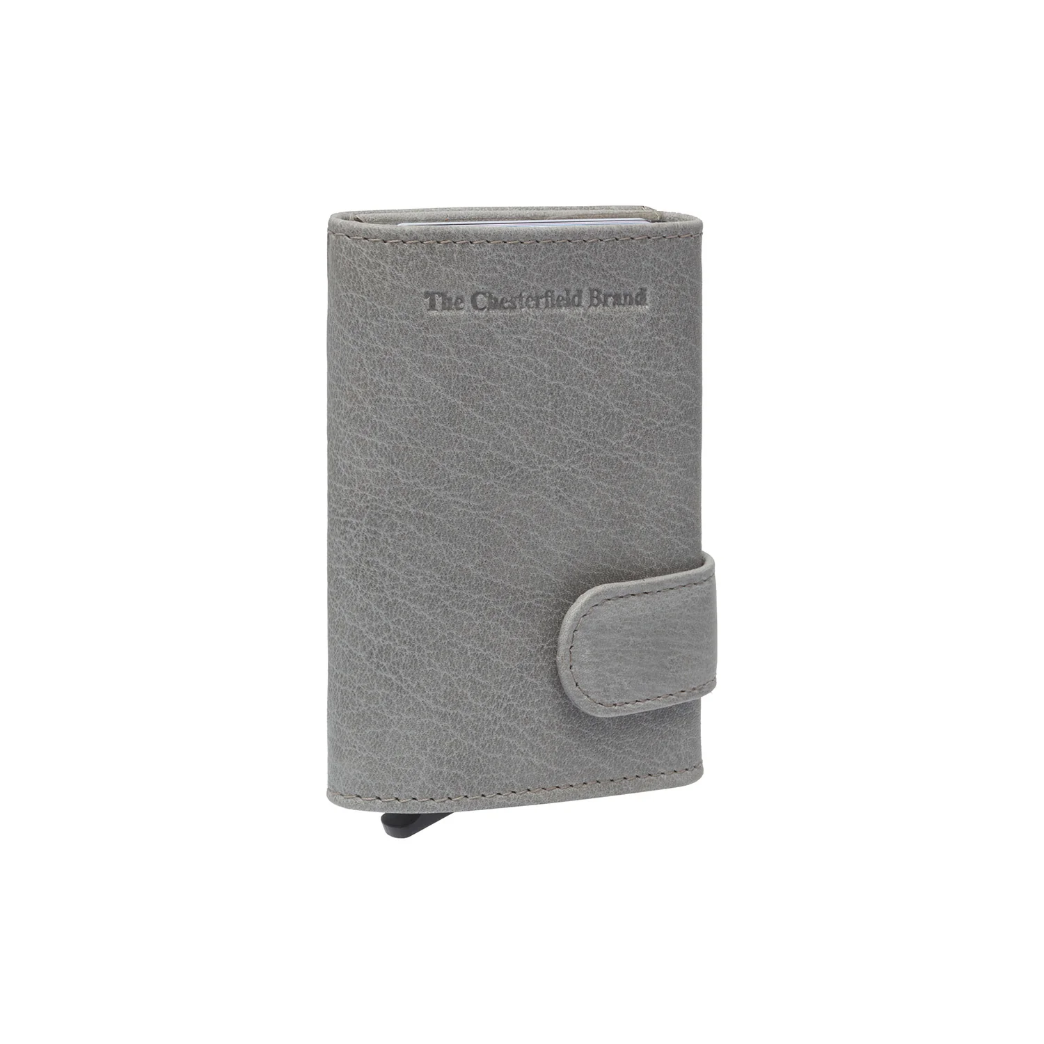 Leather Card Holder Light Grey Mannheim - Image 7