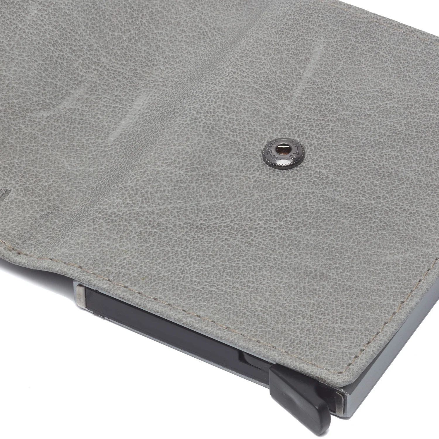 Leather Card Holder Light Grey Paris - Image 5