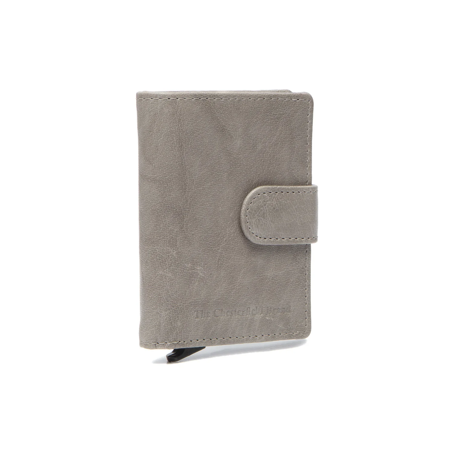 Leather Card Holder Light Grey Prague - Image 6