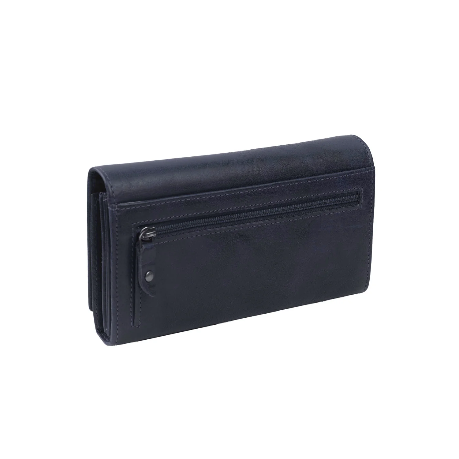 Leather Wallet Navy Hampton - Image 3