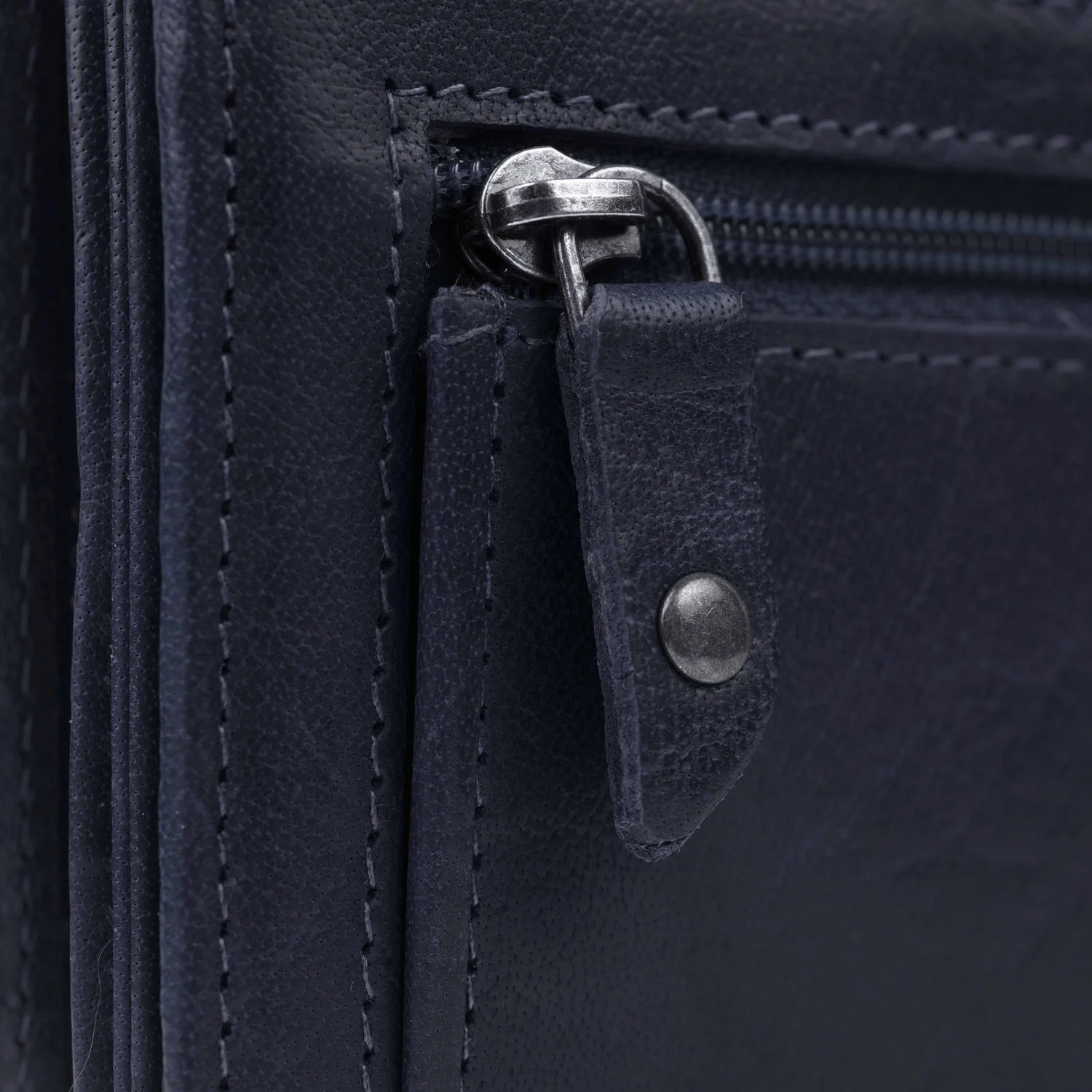 Leather Wallet Navy Hampton - Image 5