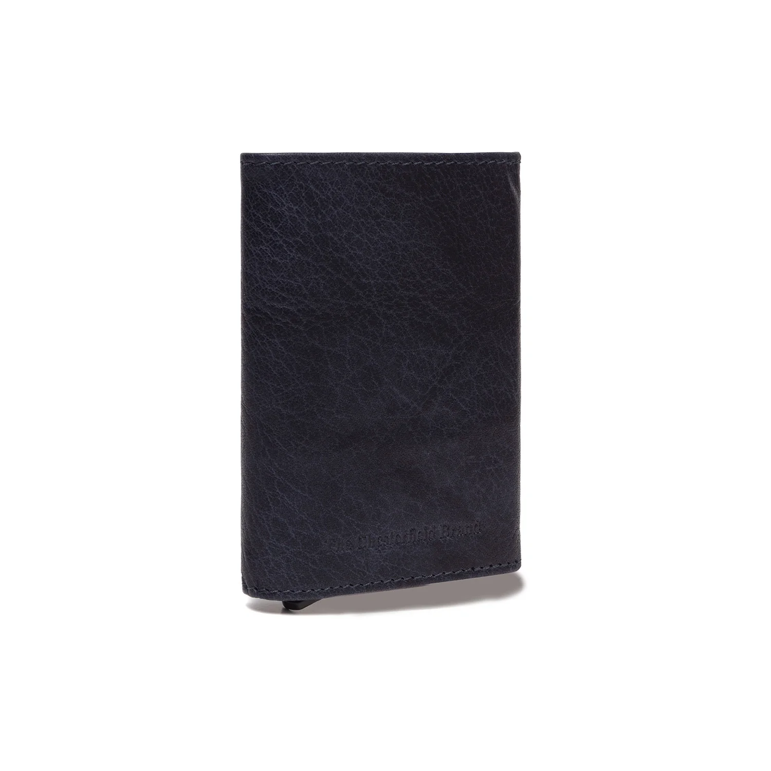 Leather Card Holder Navy Paris - Image 8