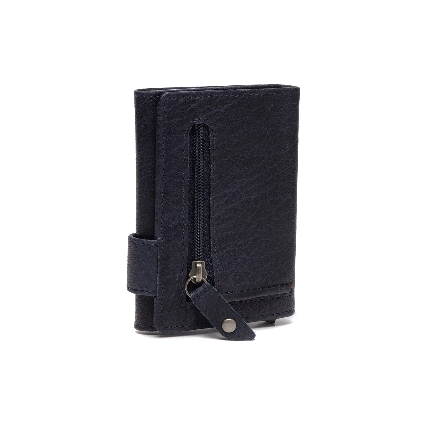 Leather Card Holder Navy Portland - Image 4