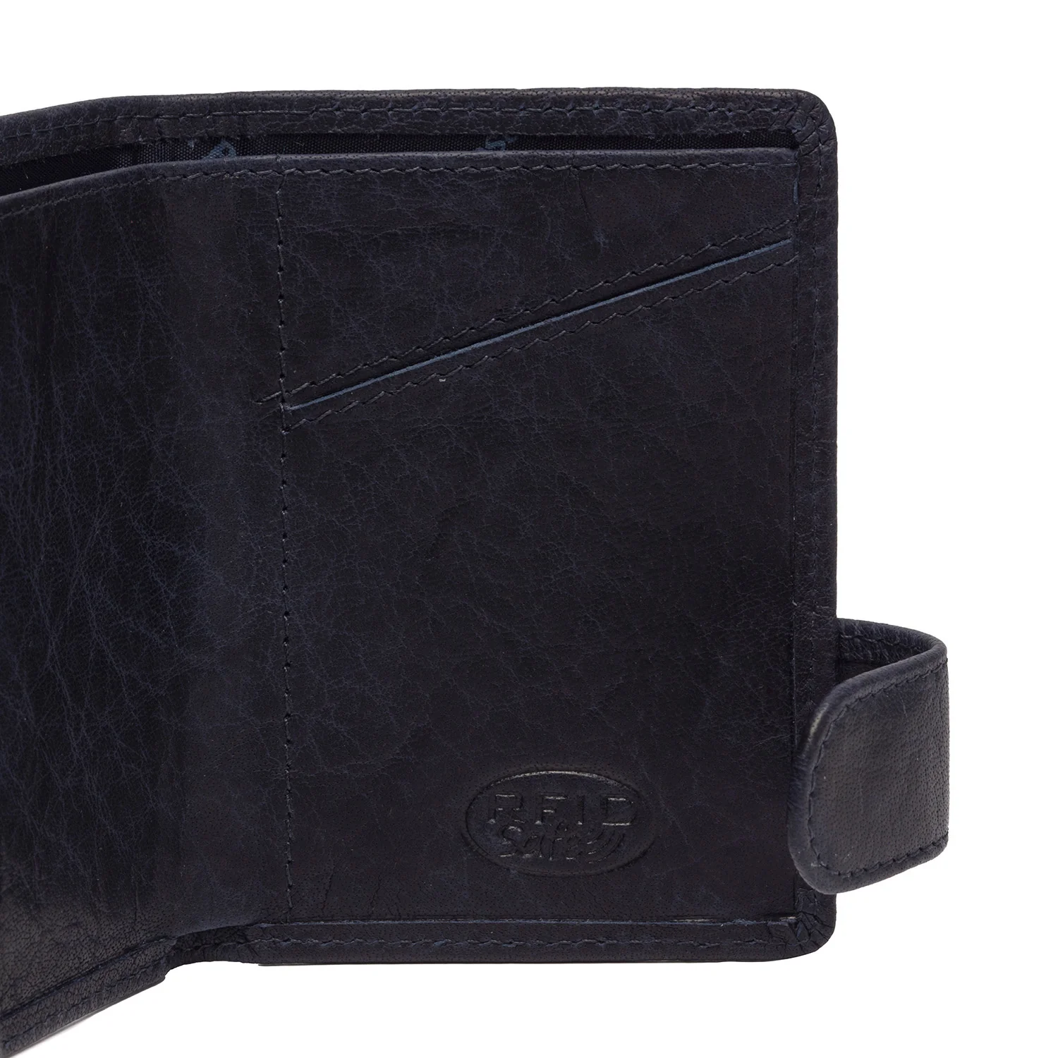 Leather Card Holder Navy Portland - Image 7