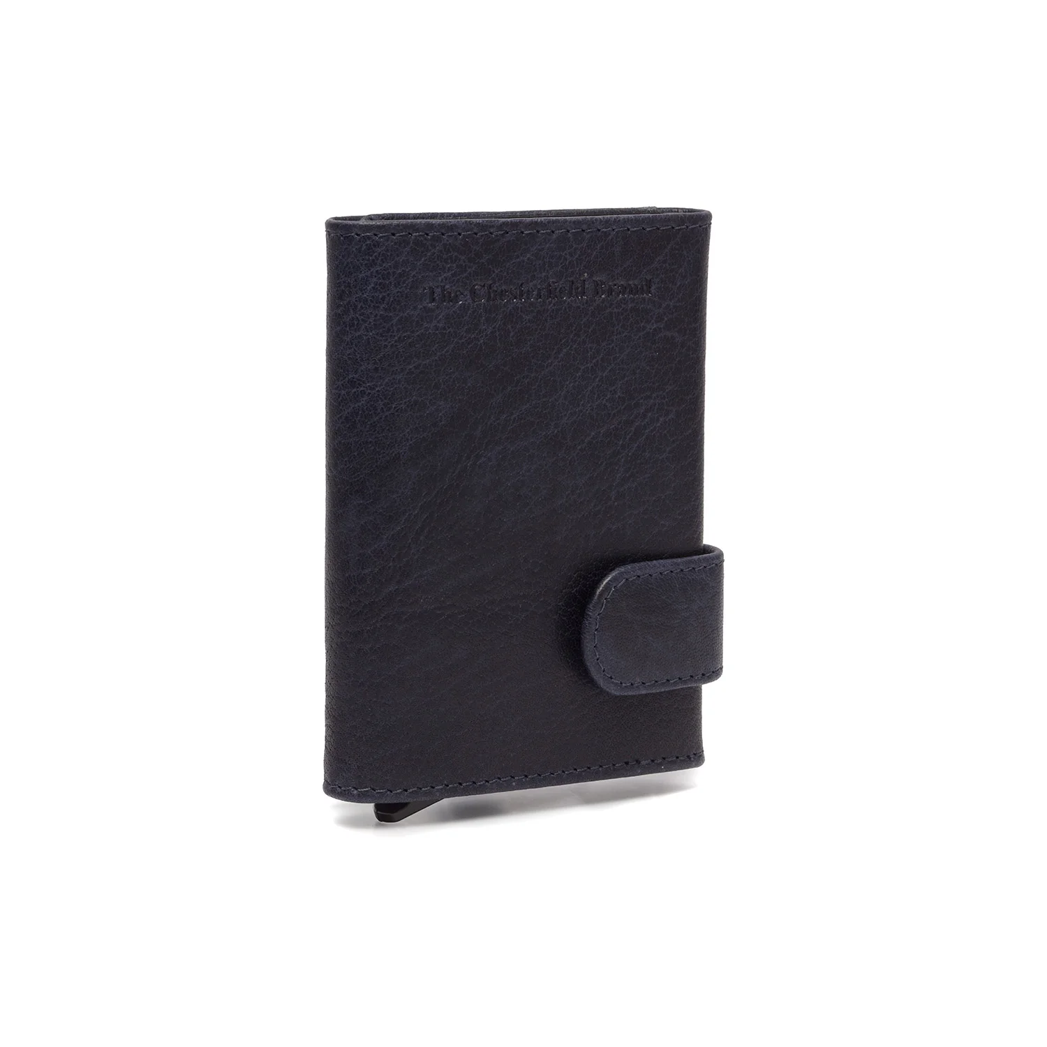 Leather Card Holder Navy Portland - Image 8
