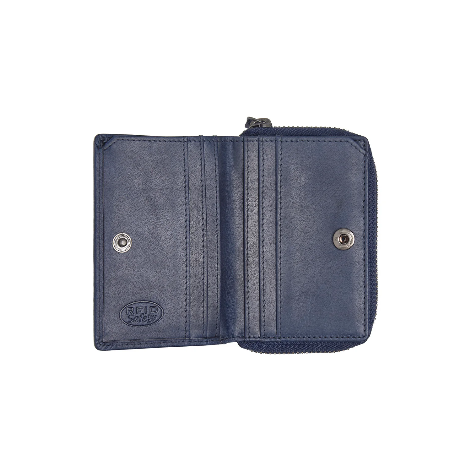 Leather Wallet Navy Sionel - Image 5