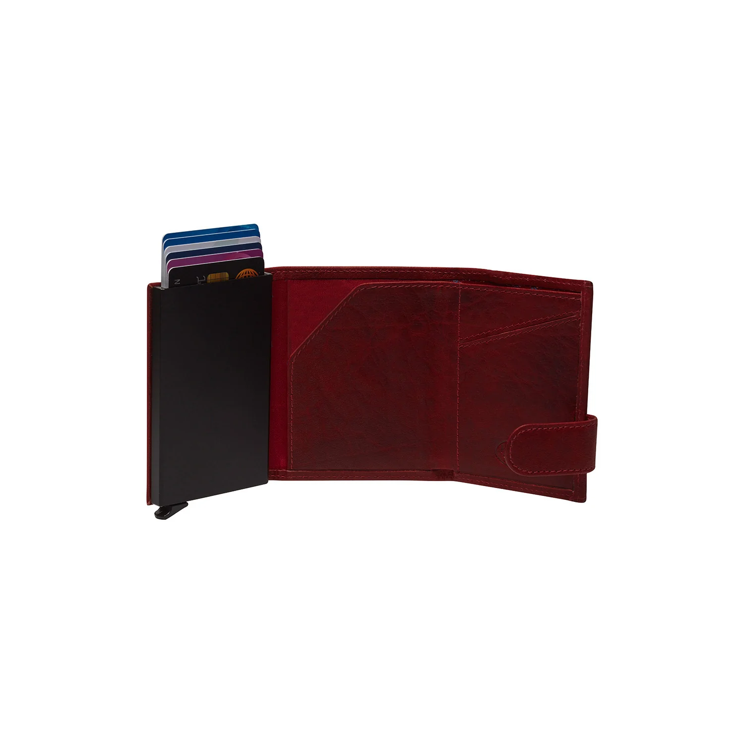 Leather Card Holder Red Mannheim - Image 3