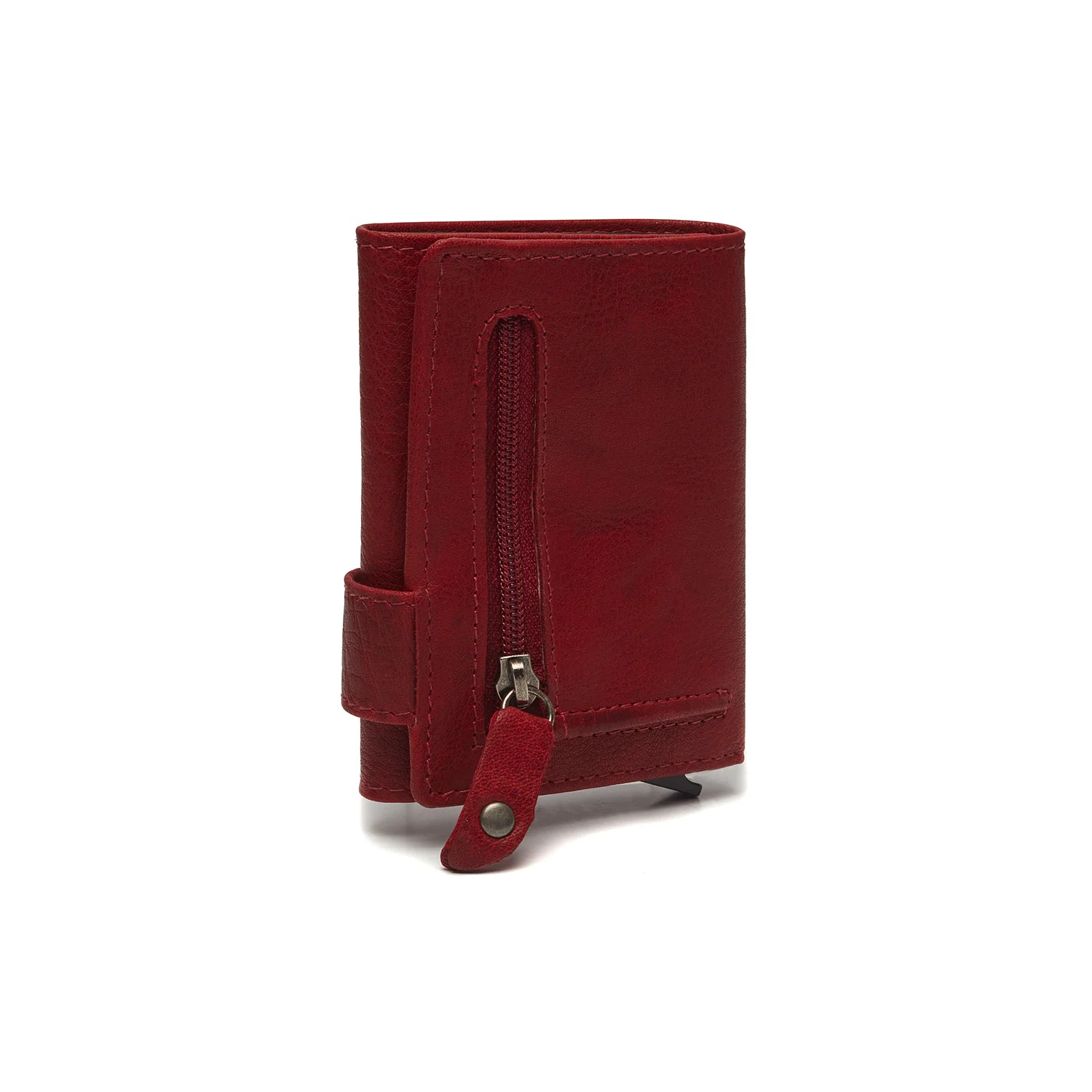 Leather Card Holder Red Portland - Image 4