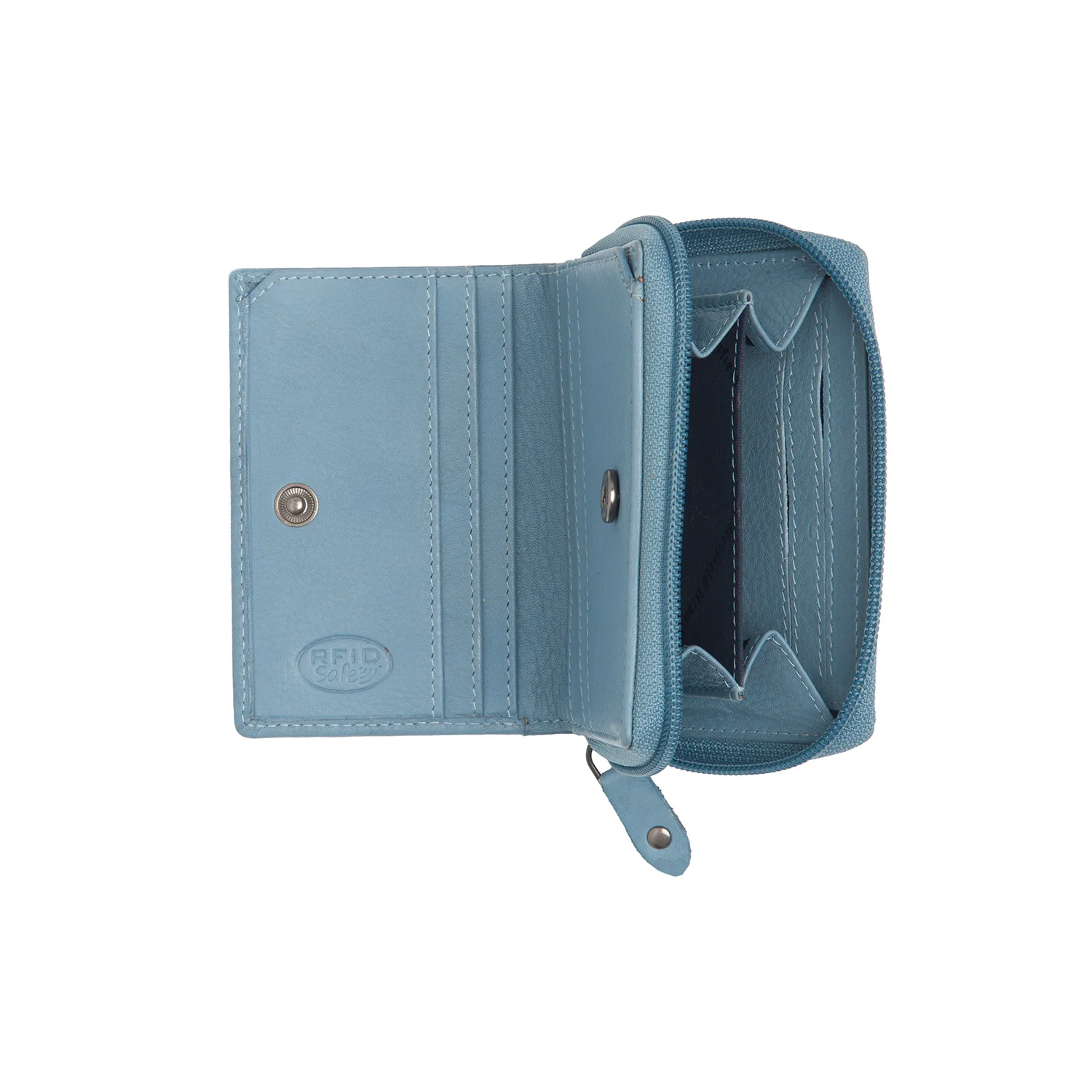 Leather Wallet Sky Blue Floren - Image 2